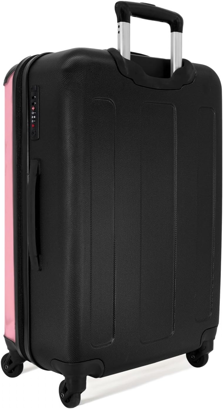 Thumbnail 2 de NoBoringSuitcases.com Valigia grande rigida 67 cm, 72 L, 4 ruote girevoli – stile Farfalla rosa