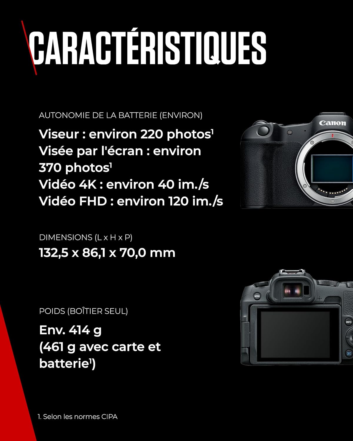Thumbnail 5 de Canon EOS R8 : appareil photo hybride full-frame 24,2 Mpx avec Dual Pixel AF II et 4K