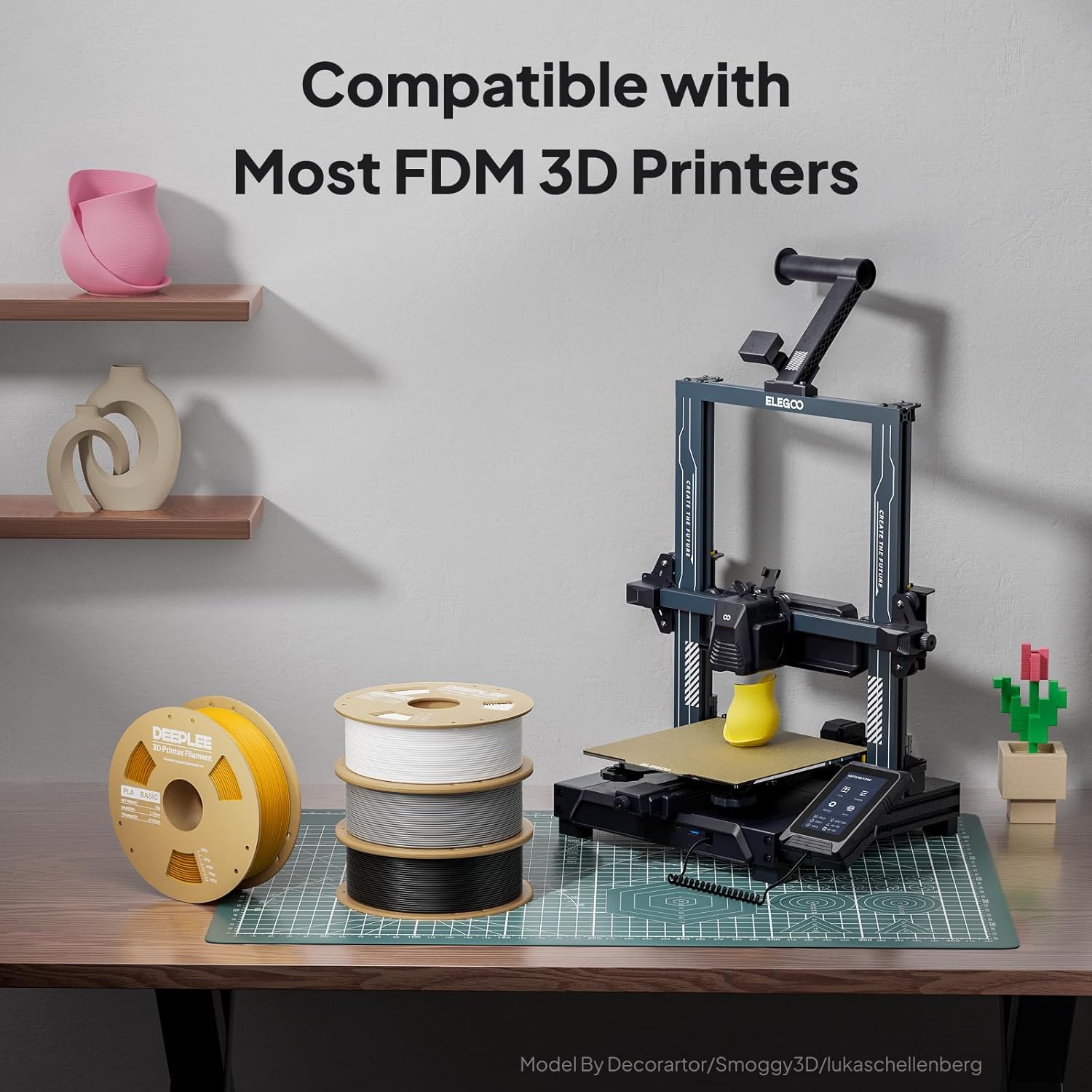 Thumbnail 6 de DEEPLEE PLA Basic 1.75mm 3D Printer Filament Black/White 4kg Bundle (Vacuum Packed)