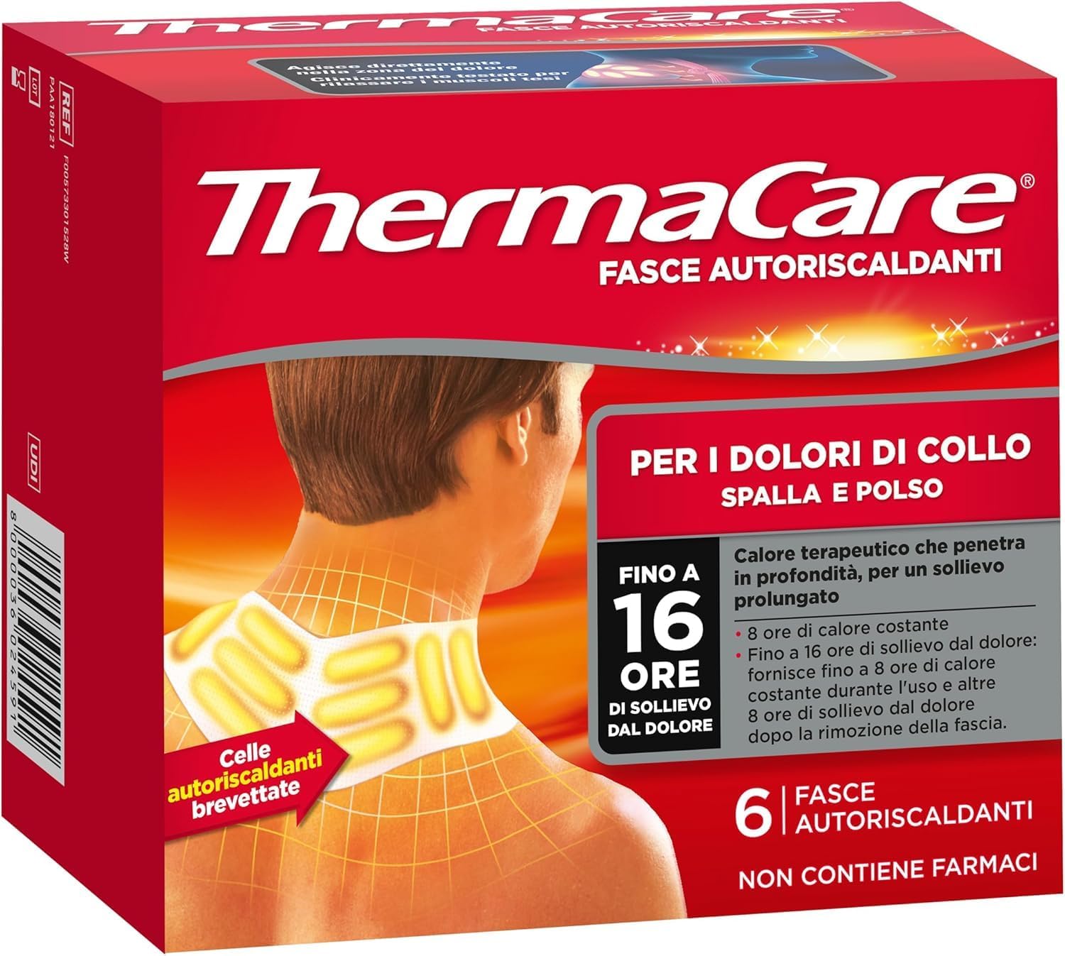 Detalle de ThermaCare Fasce Autoriscaldanti a Calore Terapeutico: sollievo prolungato per collo, spalla e polso