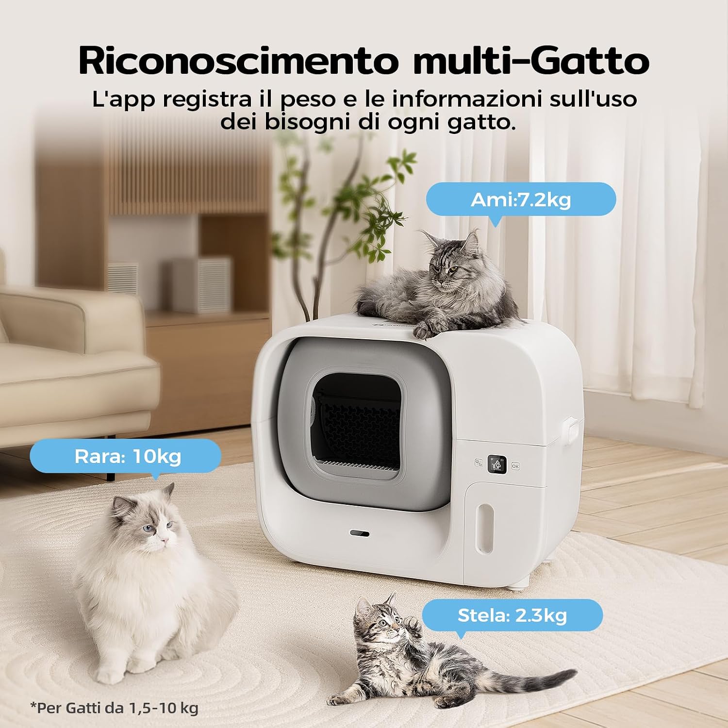 Thumbnail 5 de Amicura Cura3 Lettiera Gatto Autopulente 60L