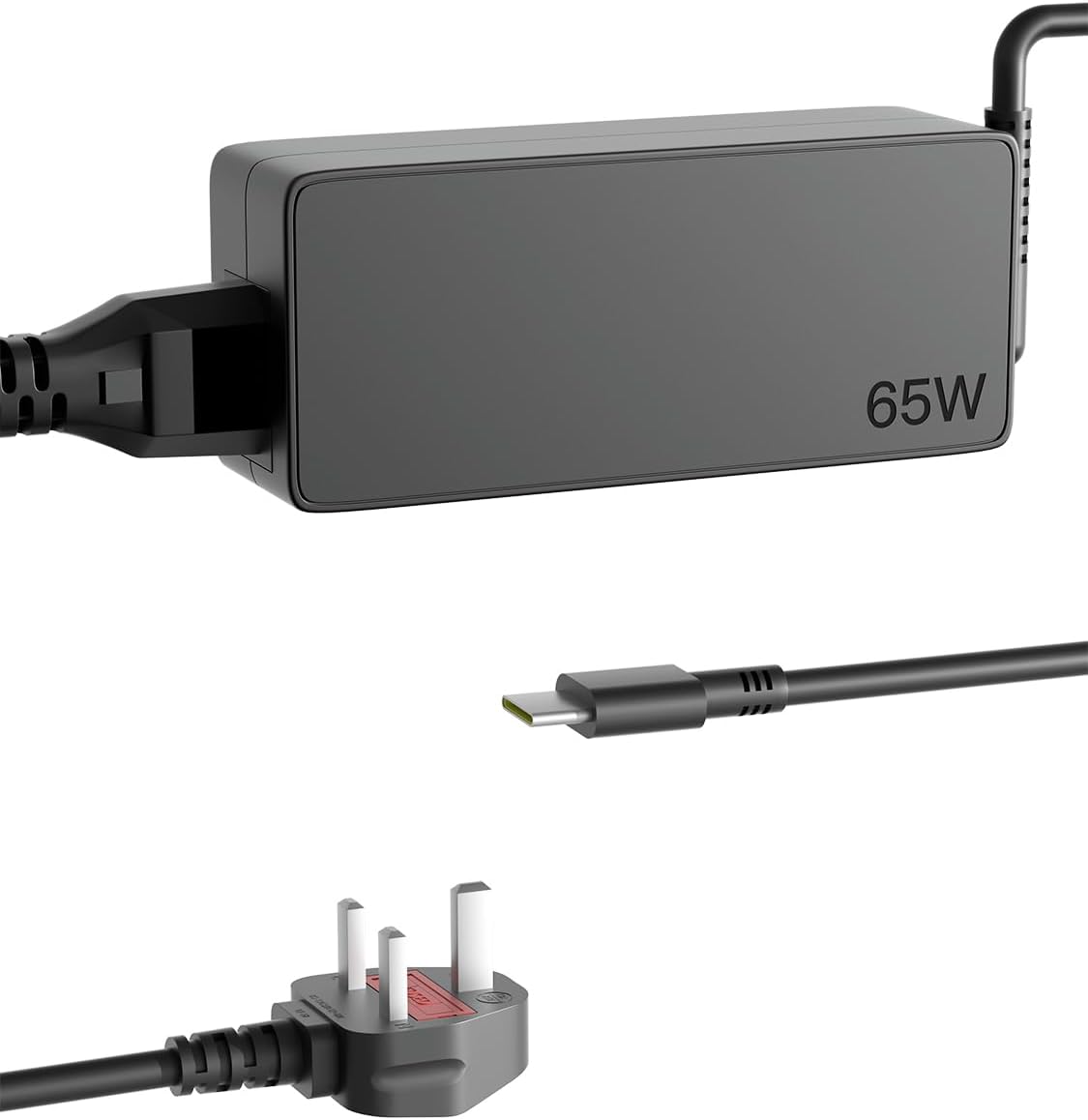 Detalle de HSXIRQA 65W USB-C Charger for ThinkPad: Reliable Travel Power for compatible Lenovo laptops