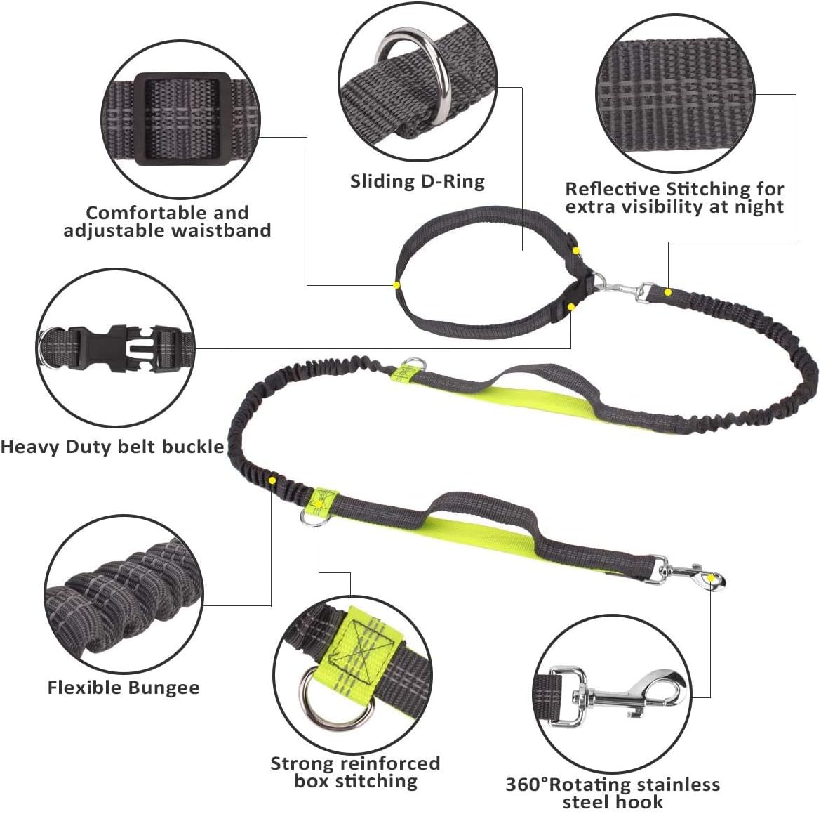 Thumbnail 2 de Pecco Dog Walking Belt 50kg leash