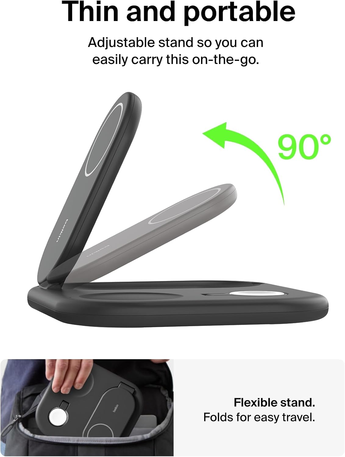 Thumbnail 4 de Belkin BoostCharge 3-in-1 Magnetic Foldable Charger 15W
