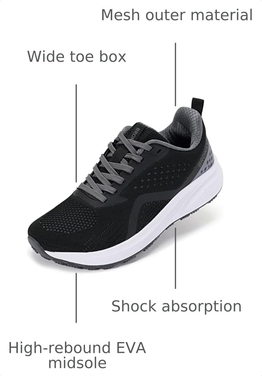 Detalle de BRONAX Women's Wide Toe Box Running Shoes 10mm