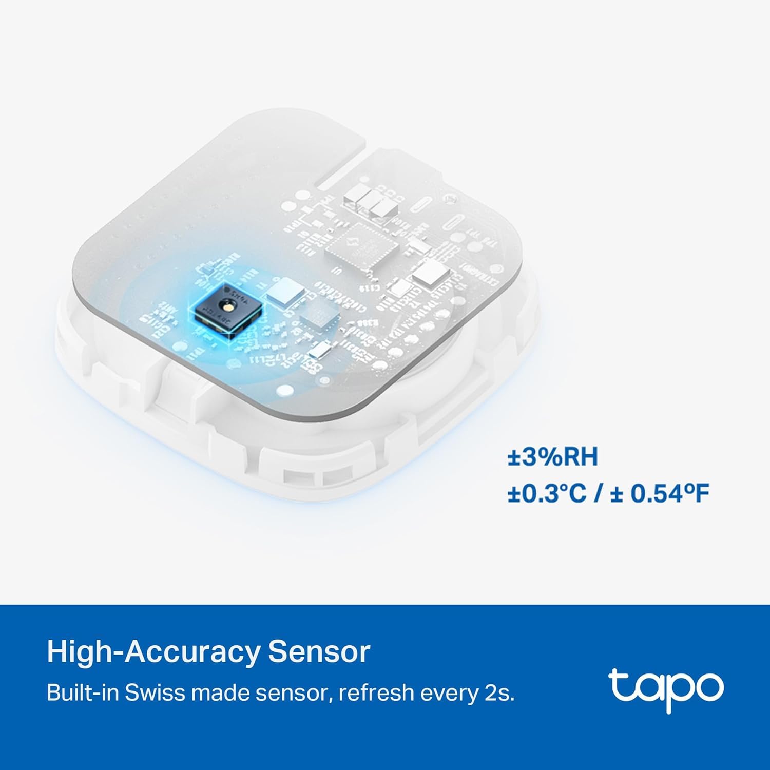 Detalle de Tapo T310 Temperature and Humidity Sensor with Swiss-Made Sensor and App Alerts