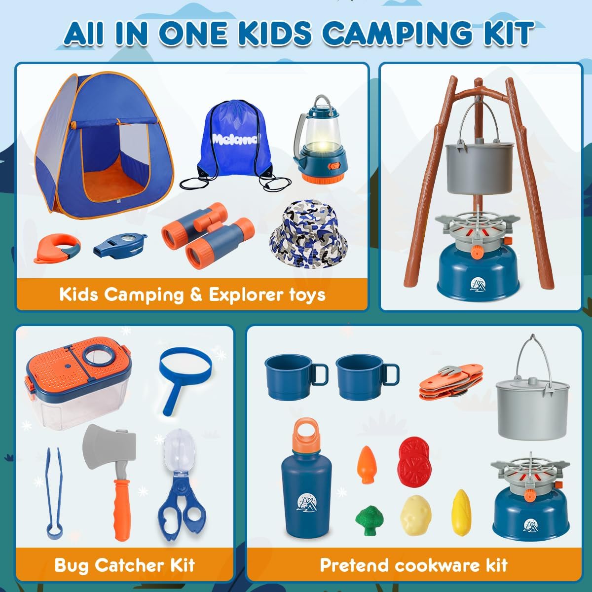 Detalle de Meland Kids Camping Set with Tent 1-2 kids