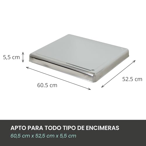 Detalle 2 de Jocca Protection Plaque de Cuisson – Couvre-Plaque en Acier Inoxydable 60,5 x 52,5 cm