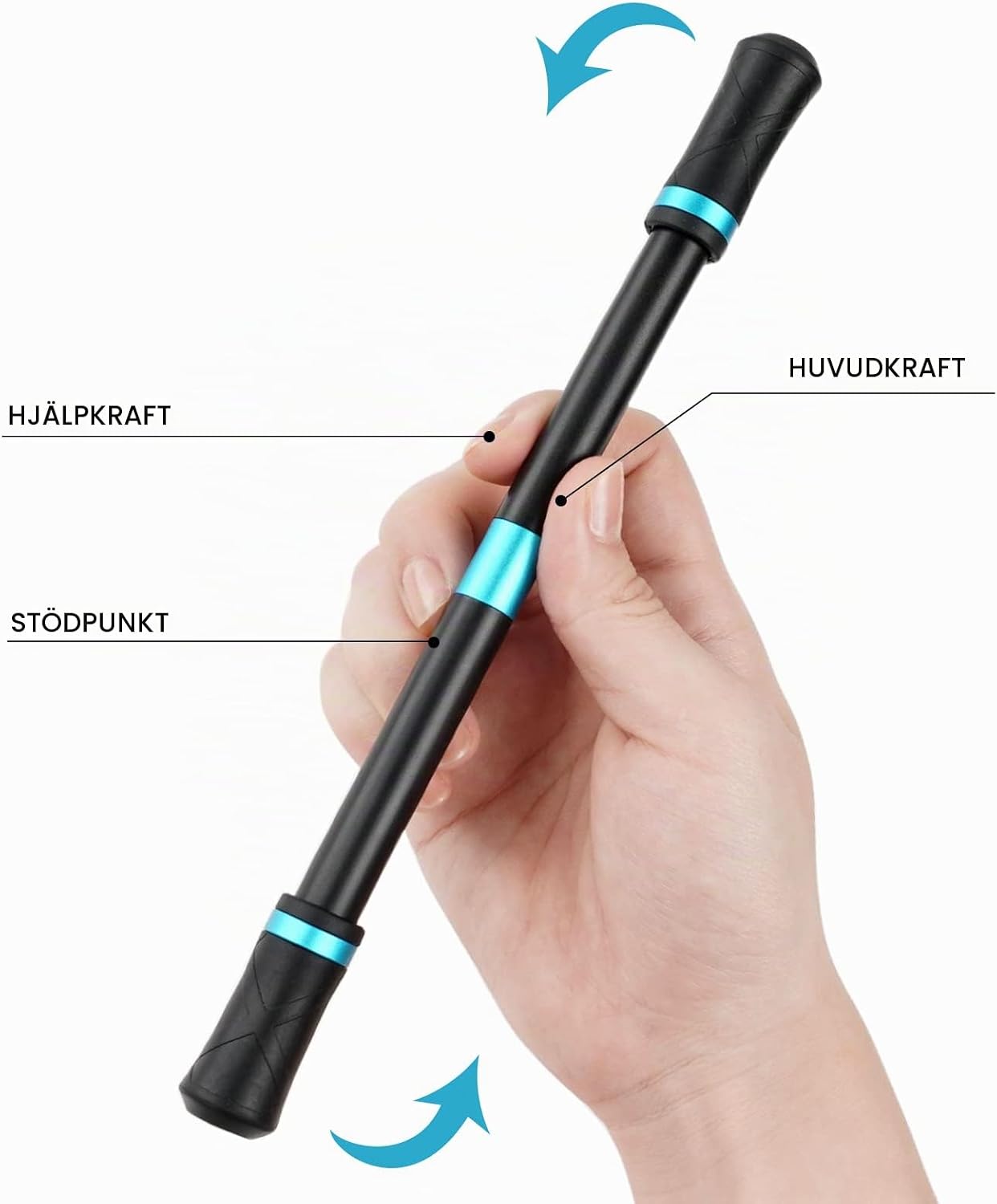 Thumbnail 5 de OSDUE Spinning Pen fingerroterande pennor, halkfritt tvåpack i blått och rött