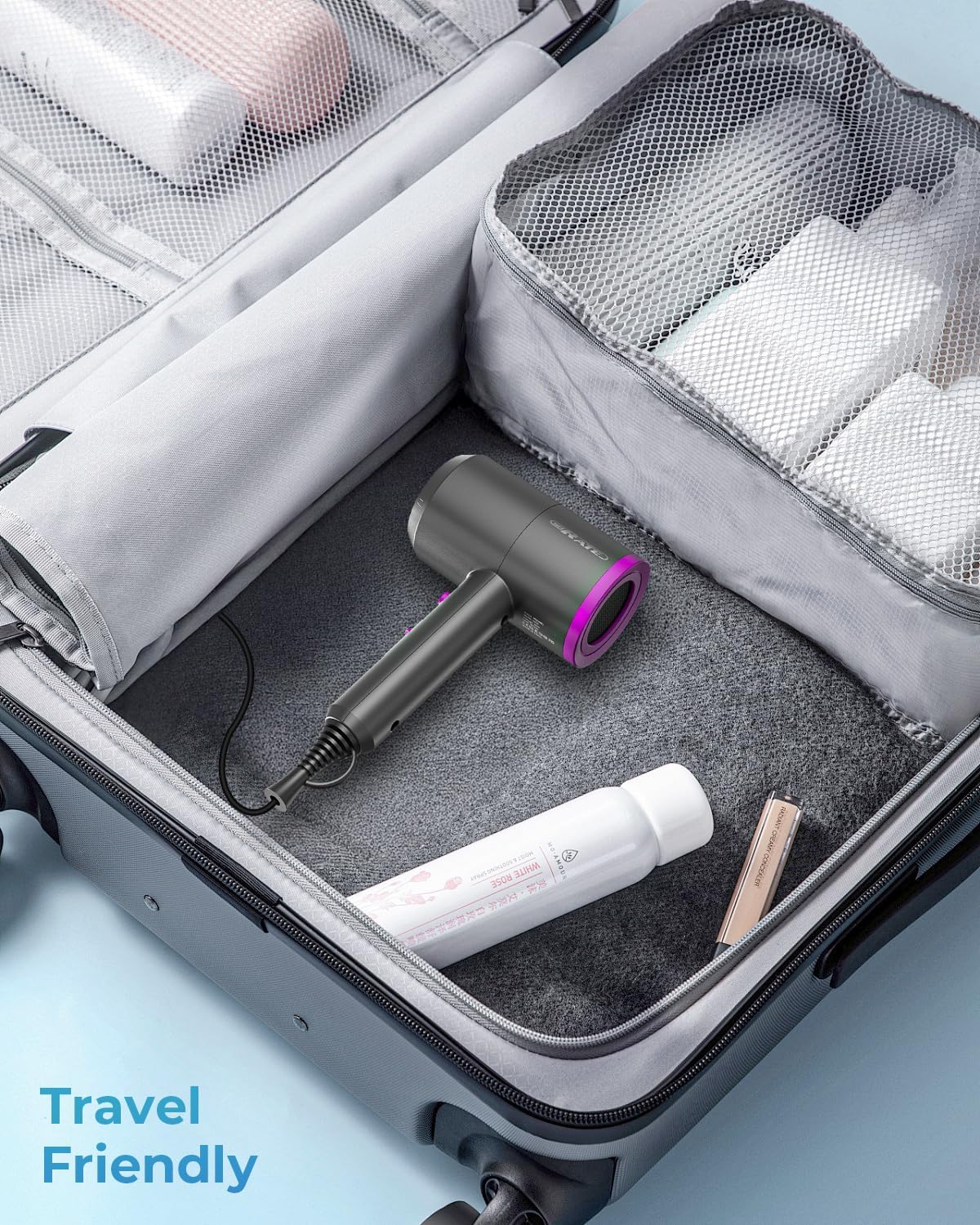 Detalle de SHRATE Ionic Hair Dryer, 1,800W with Diffuser and Three Styling Attachments