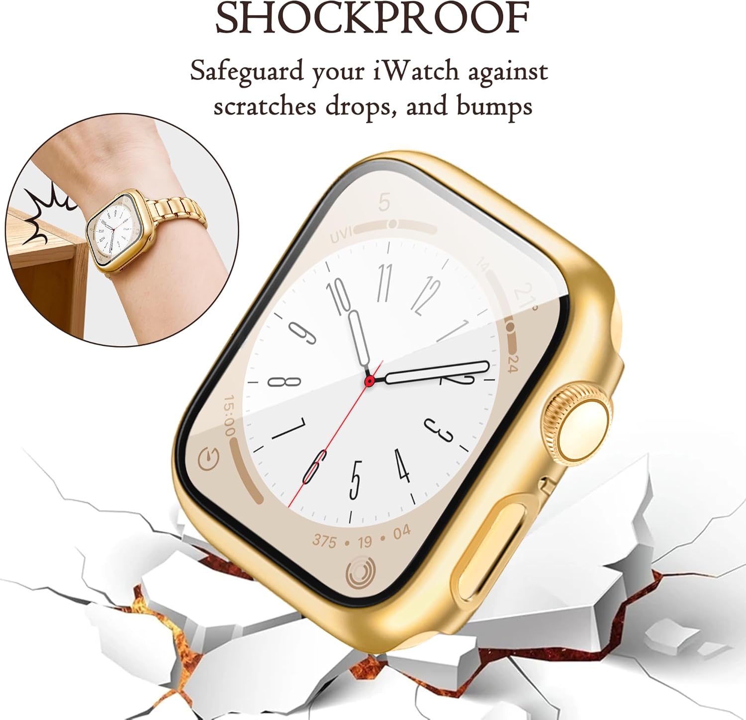 Thumbnail 3 de G-ficu Slim Stainless Steel Strap with Protective Case for Apple Watch (40mm/41mm/44mm)