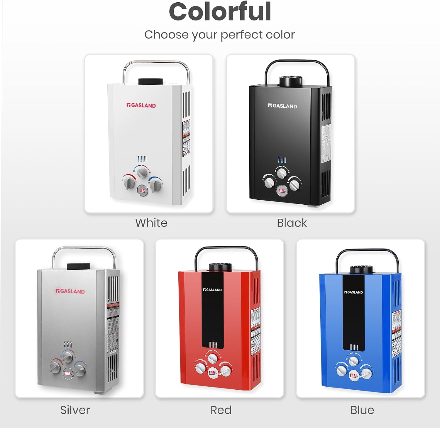 Thumbnail 6 de GASLAND BE158B Portable Tankless Water Heater, 1.58 GPM, 41,000 BTU