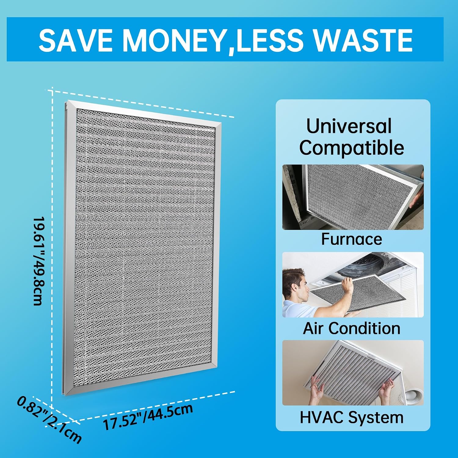 Detalle de UBeesize Electrostatic Air Filter MERV 8