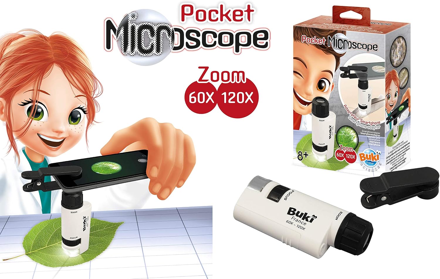 Detalle de Buki MR200 — Loupe de poche pour découvrir le monde minuscule, blanc