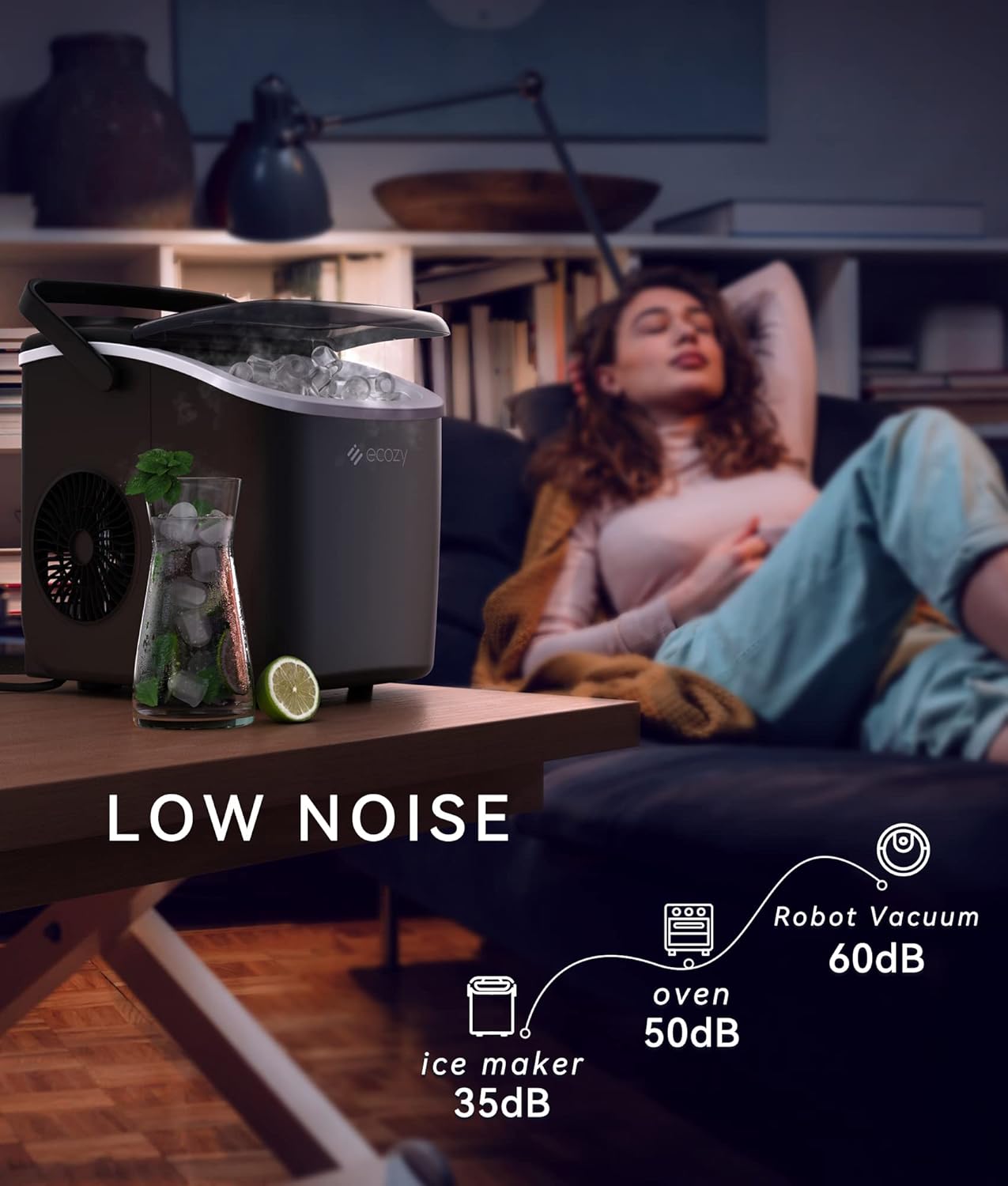 Thumbnail 4 de ecozy Ice Maker Countertop Machine (makes 9 cubes in 6 mins, up to 12KG/24H) with self-cleaning