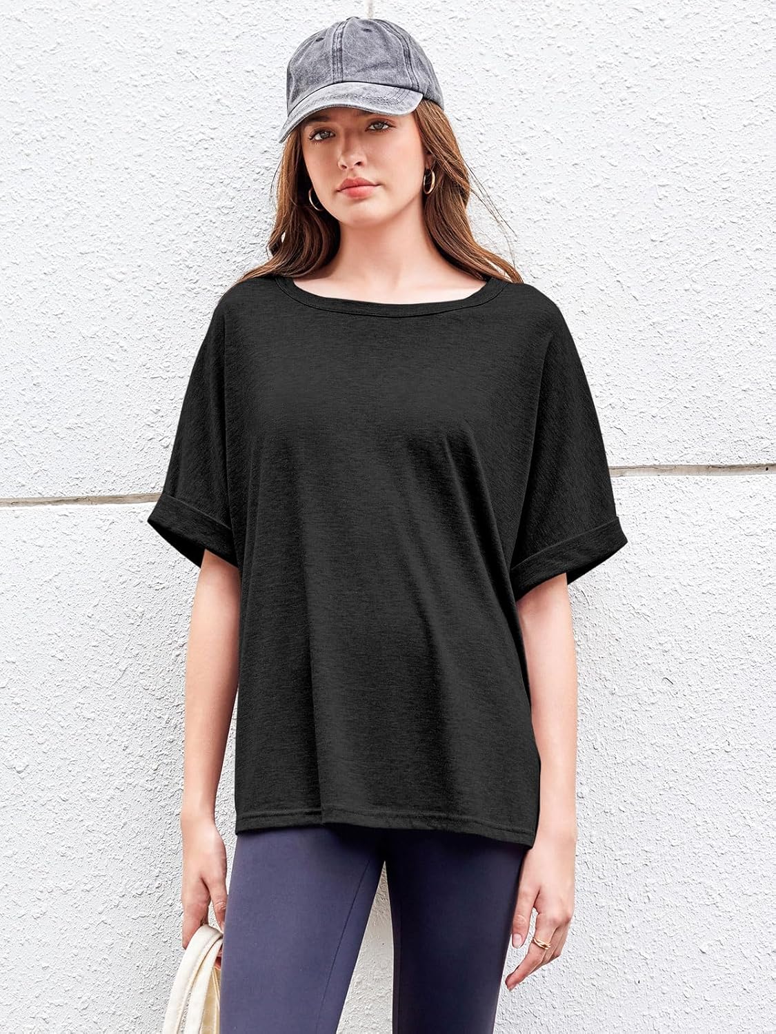 Thumbnail 4 de Women Oversized T-Shirt Summer Casual Short Sleeve Loose Tee Tops