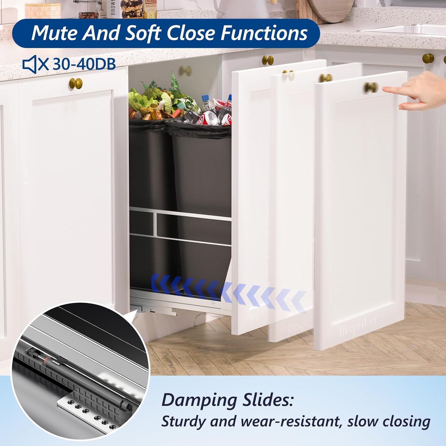 Thumbnail 5 de Inputer Dual Pull Out Trash Can 17" Fit