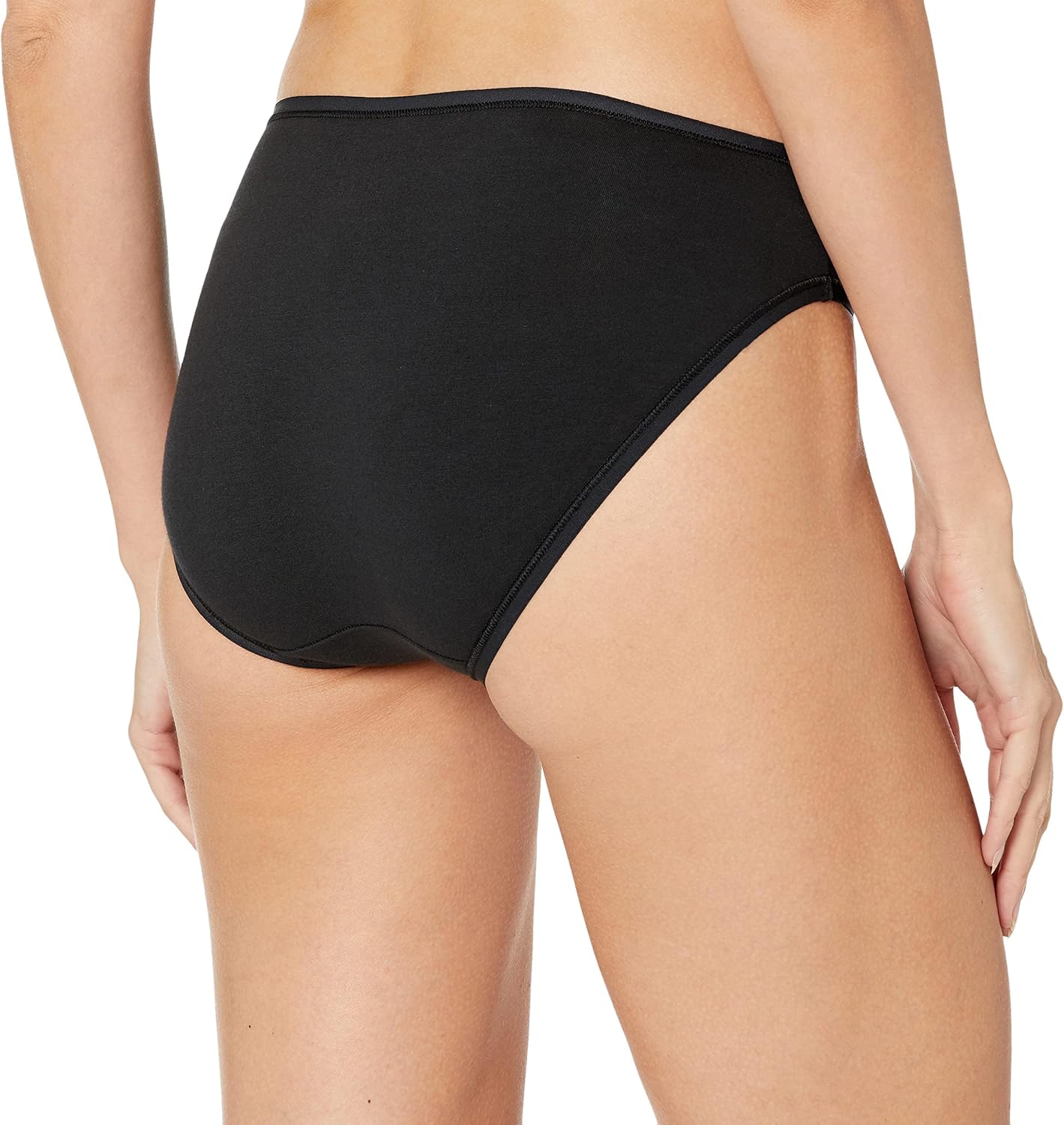 Detalle de Amazon Essentials Damen Unterhosen aus Baumwoll-Stretch – Hochgeschnittene Bikini-Höschen im Mehrfachpack
