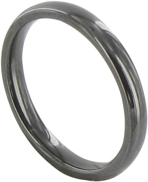 Thumbnail 1 de Bague Anneau de Céramique Noire 3 mm – LES POULETTES BIJOUX