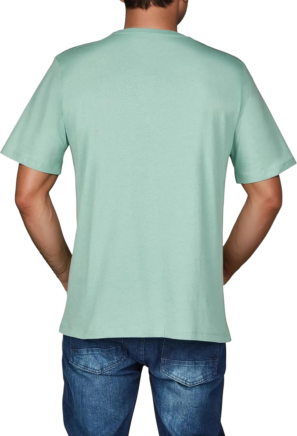 Detalle de Jack & Jones Regular Fit T-Shirt JJLINO 4er Pack – Kurzarm Rundhals, Baumwolle, Schwarz Weiß Grün Rot Blau Grau (S–3XL)