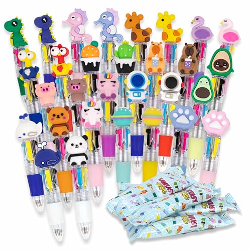 Detalle de BONNYCO Bolígrafos Multicolor Pack de 30 | Regalos de cumpleaños y material para clase