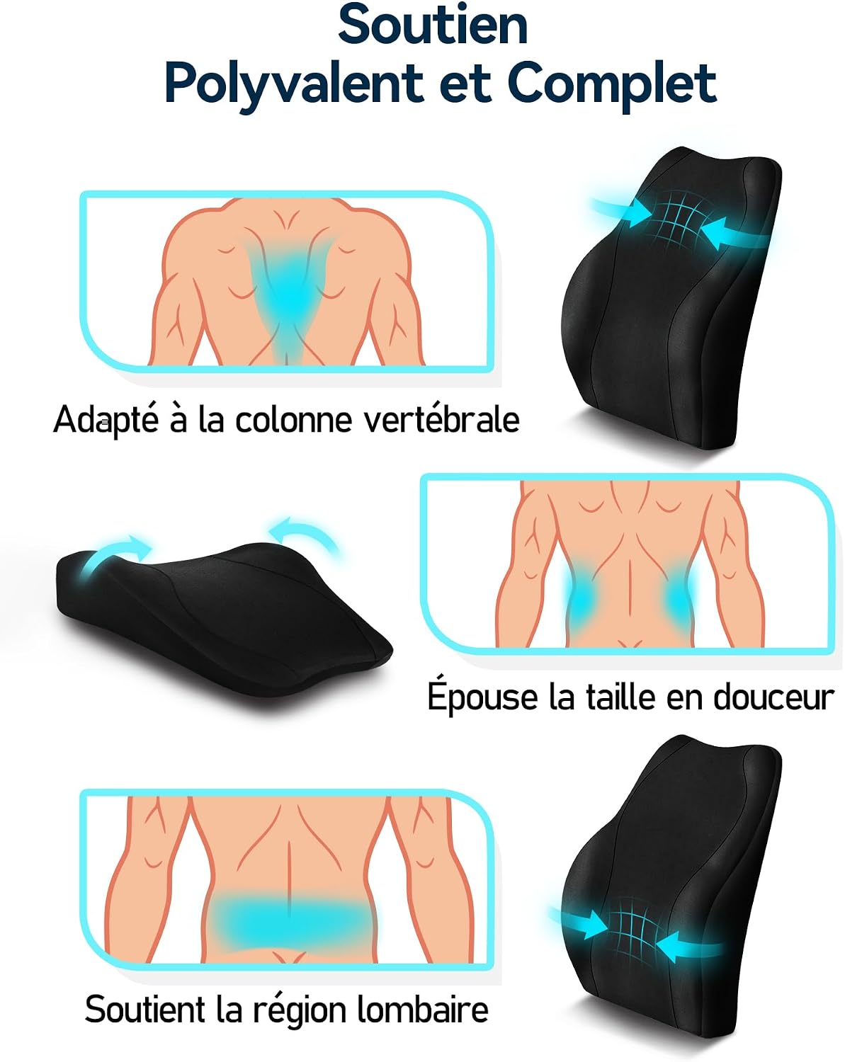 Thumbnail 4 de Travel Ease Coussin de Soutien Lombaire 43x40x11 cm