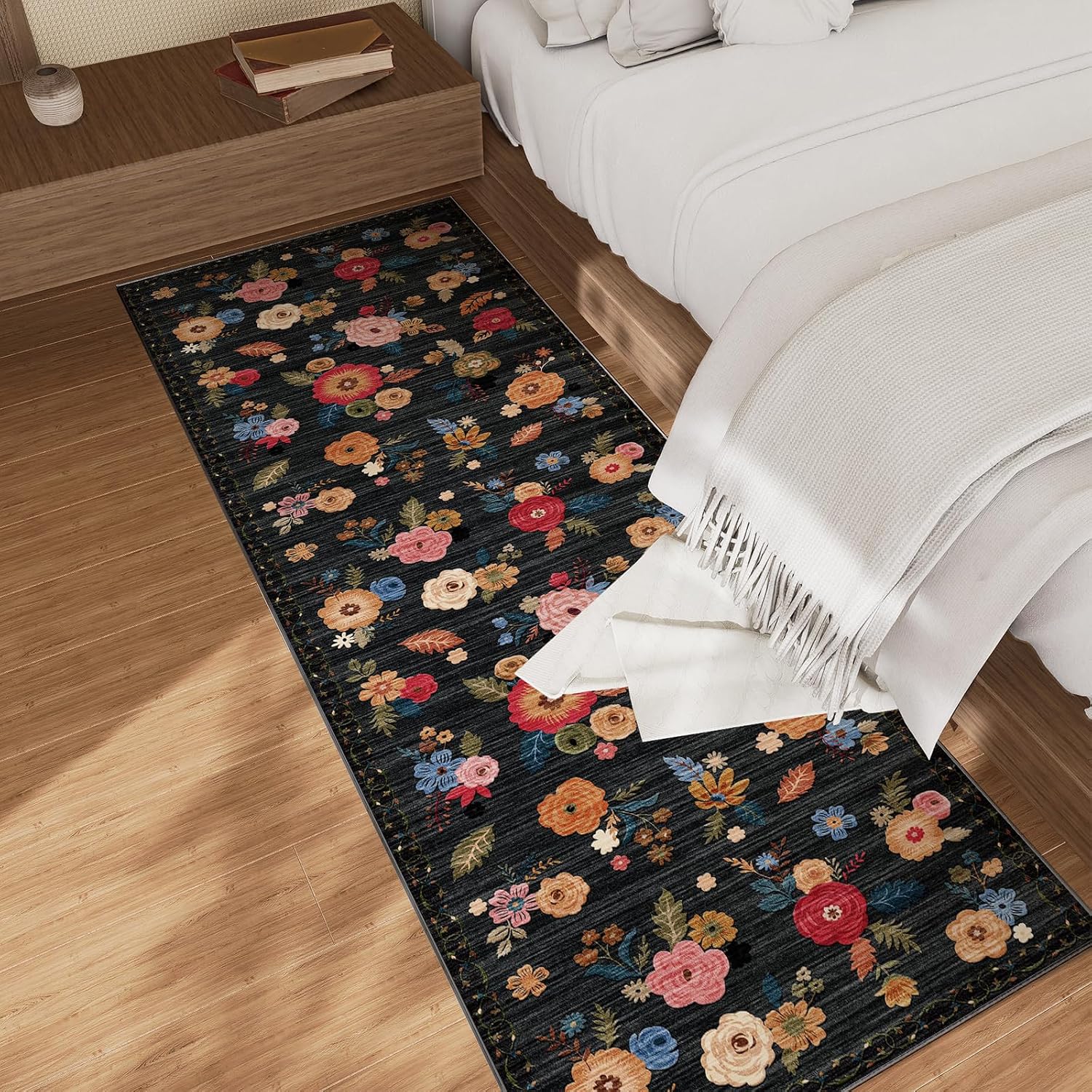 Thumbnail 1 de Machine Washable Runner Rug 2'x6' Floral Runner