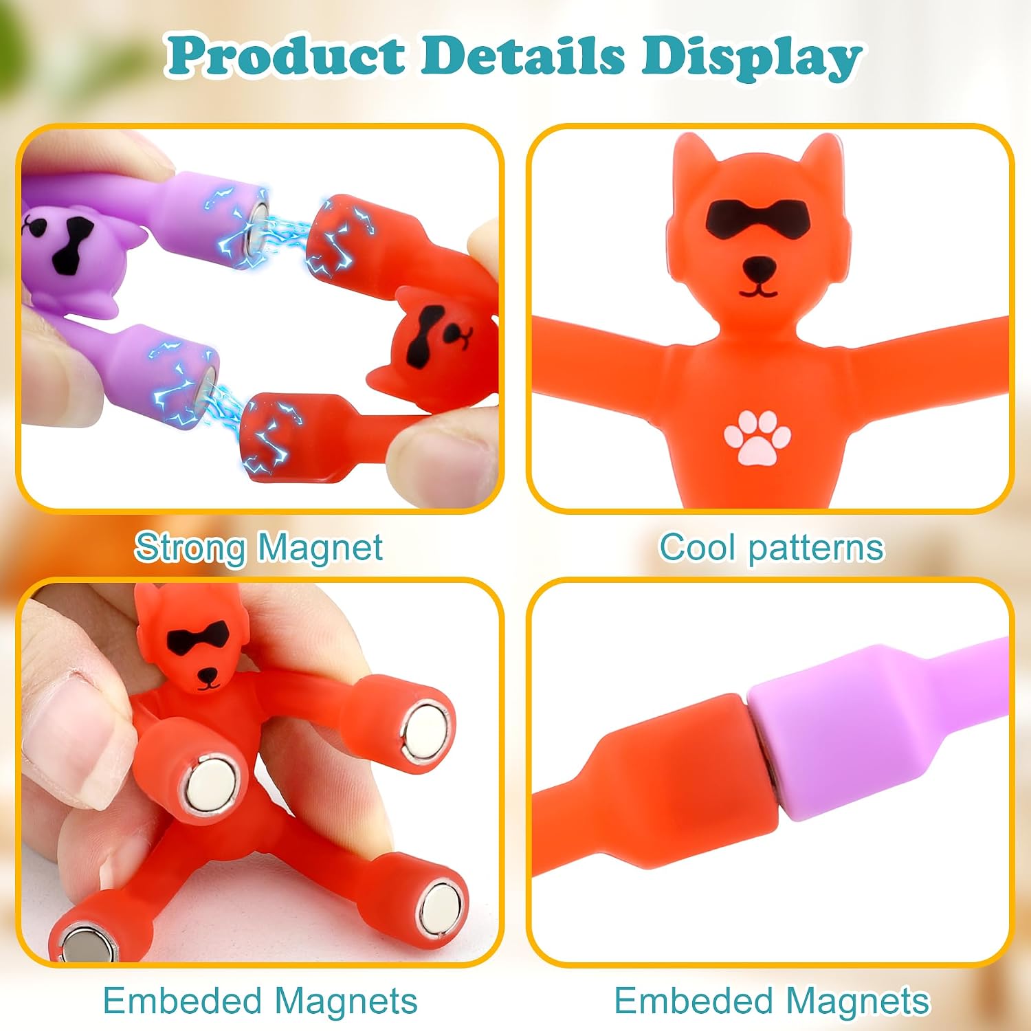 Detalle de HTSHO Magnetic Dog Fidget Toys, 10-Piece Set
