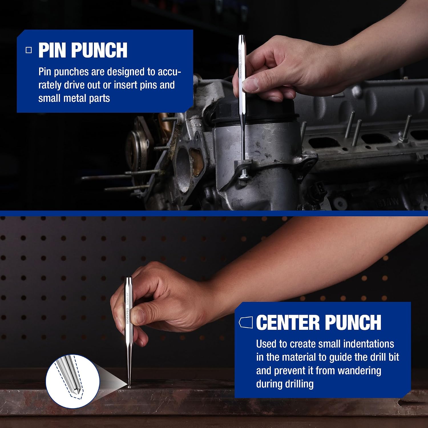 Thumbnail 6 de WORKPRO Punch and Chisel Set in Cr-V Steel