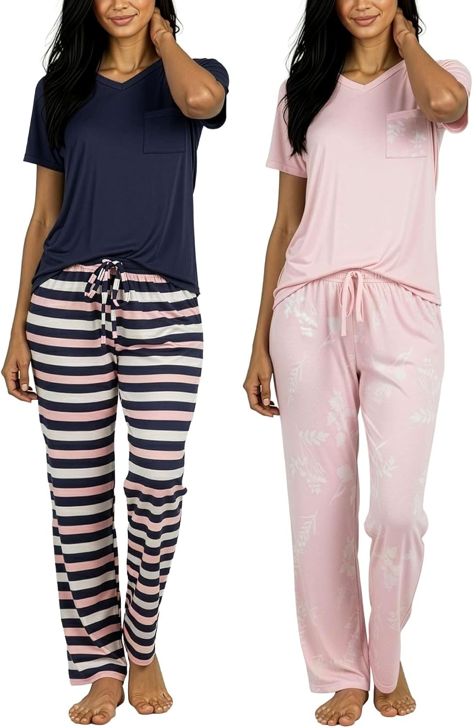 Detalle de Real Essentials 2 Pack Women's Pajama Sets