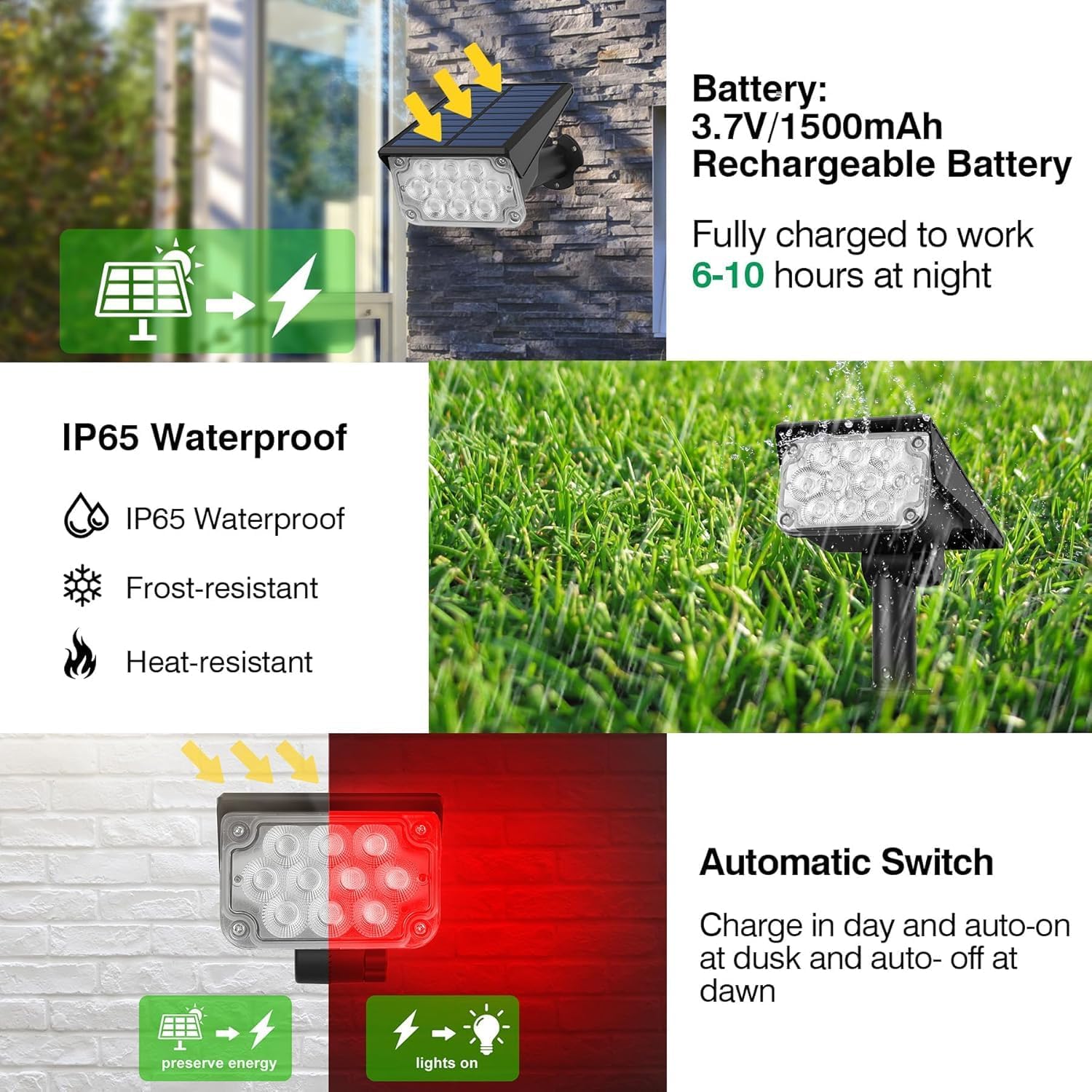 Thumbnail 4 de NATPOW 20 LED RGB Solar Lights Pack