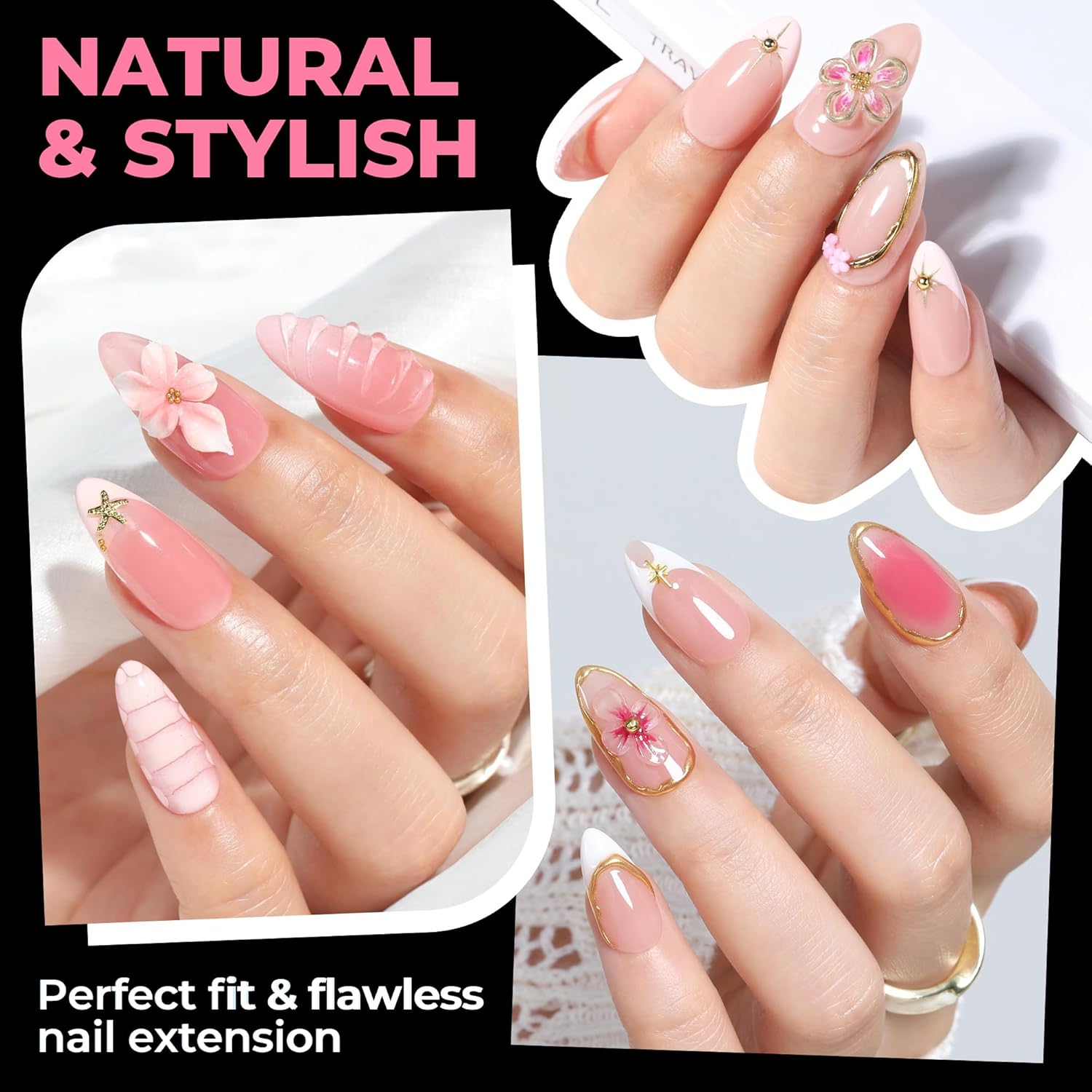 Detalle 2 de UNA GELLA Gel Nail Tips, Medium Almond