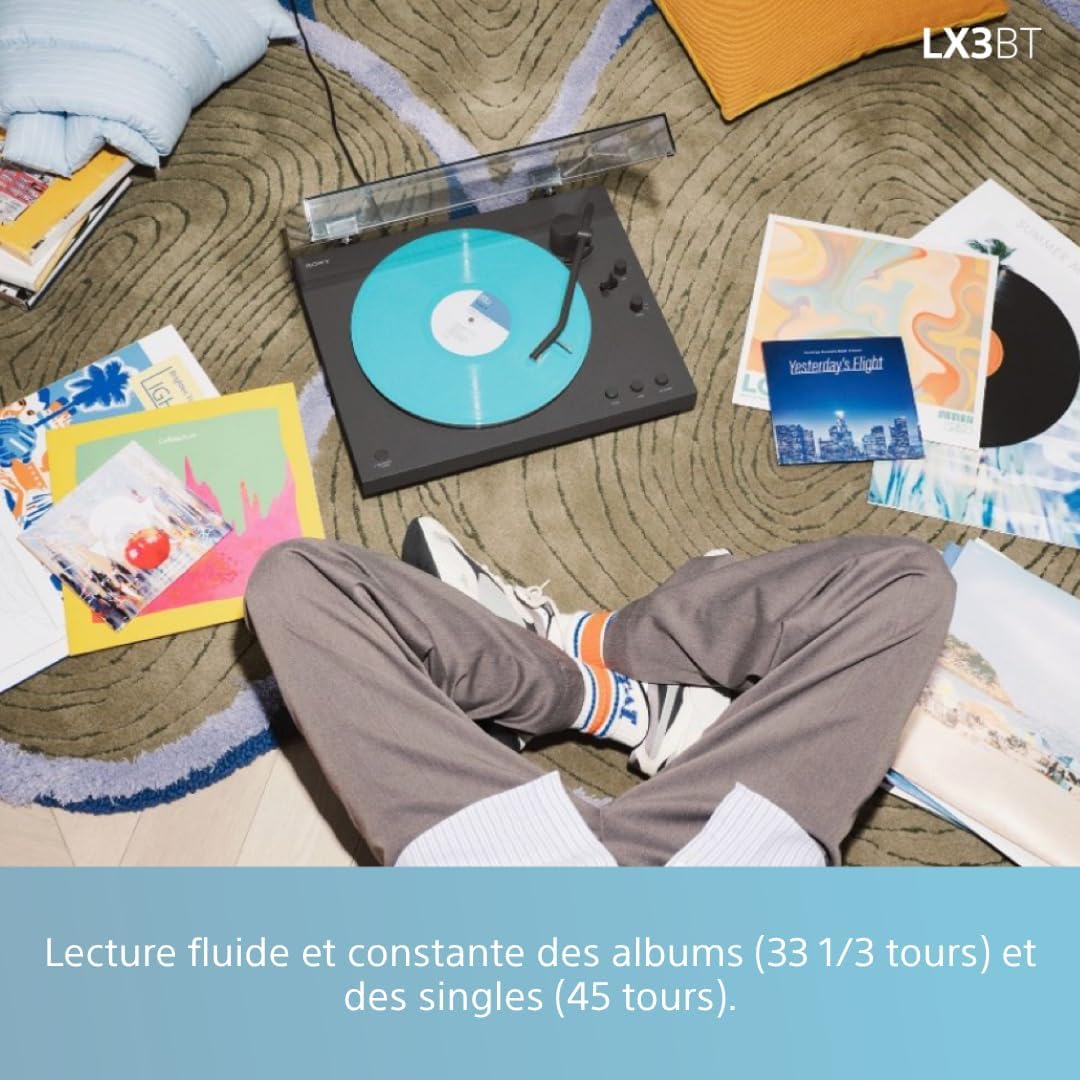 Thumbnail 5 de Sony PS-LX3BT Platine Vinyle Bluetooth Noir — simplicité élégante et son chaleureux