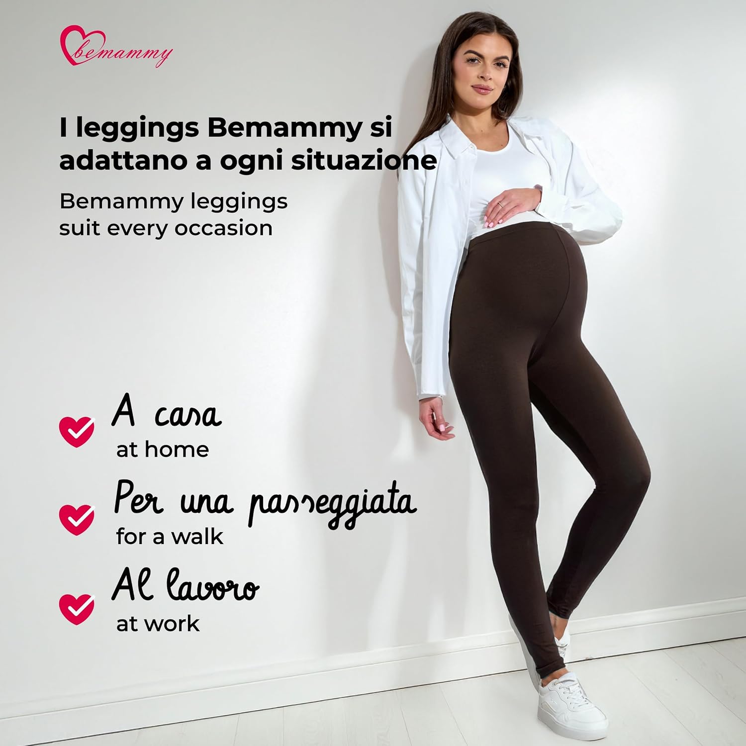 Detalle 1 de Be Mammy Leggings premaman lunghi