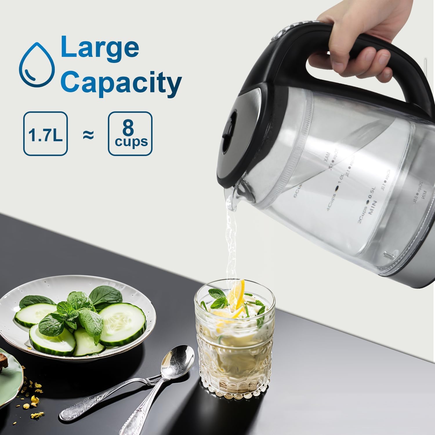 Thumbnail 4 de 1500W Electric Kettle with Temperature Control