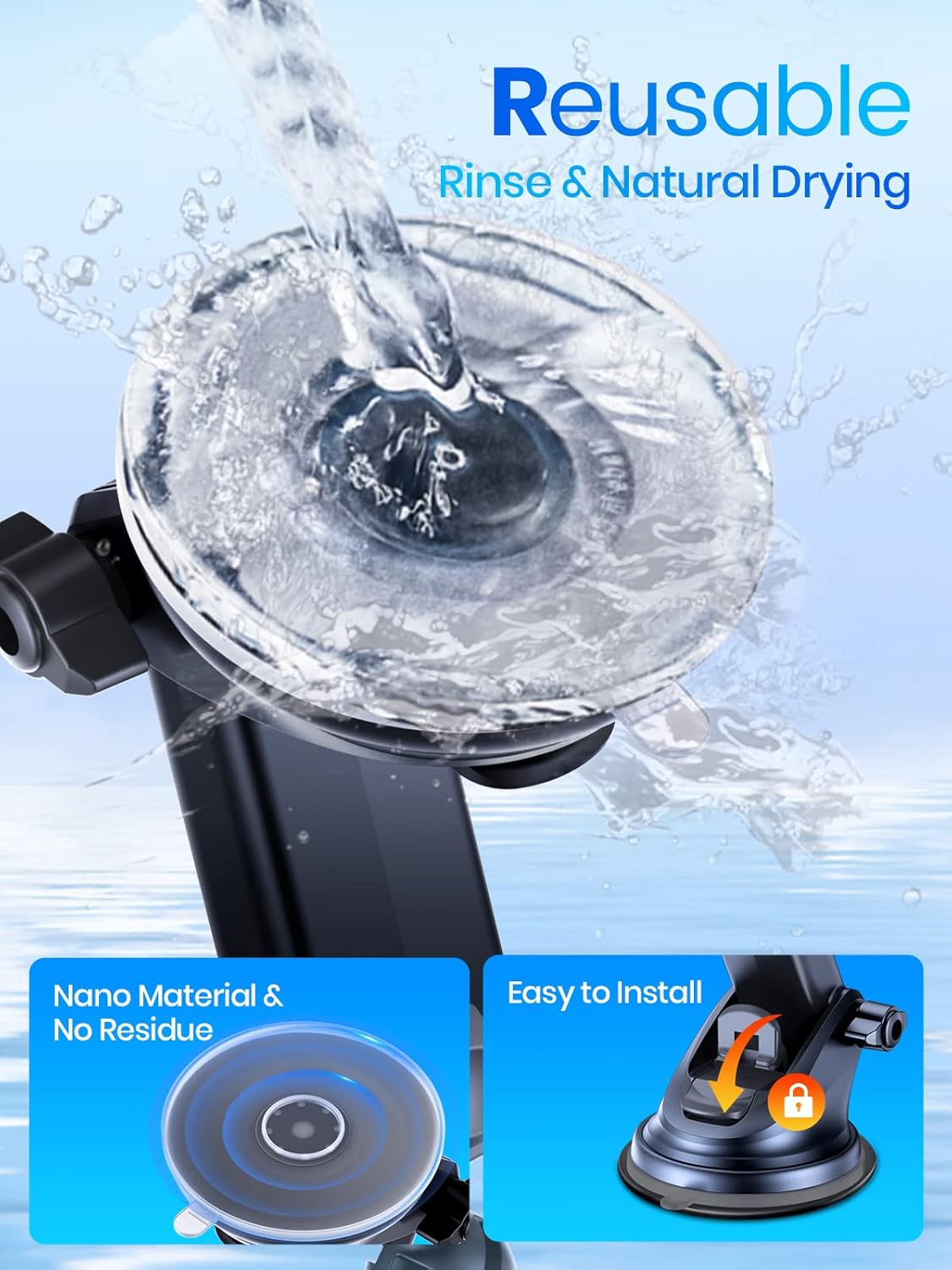 Thumbnail 6 de TOPK Car Phone Holder 4-in-1 Mount