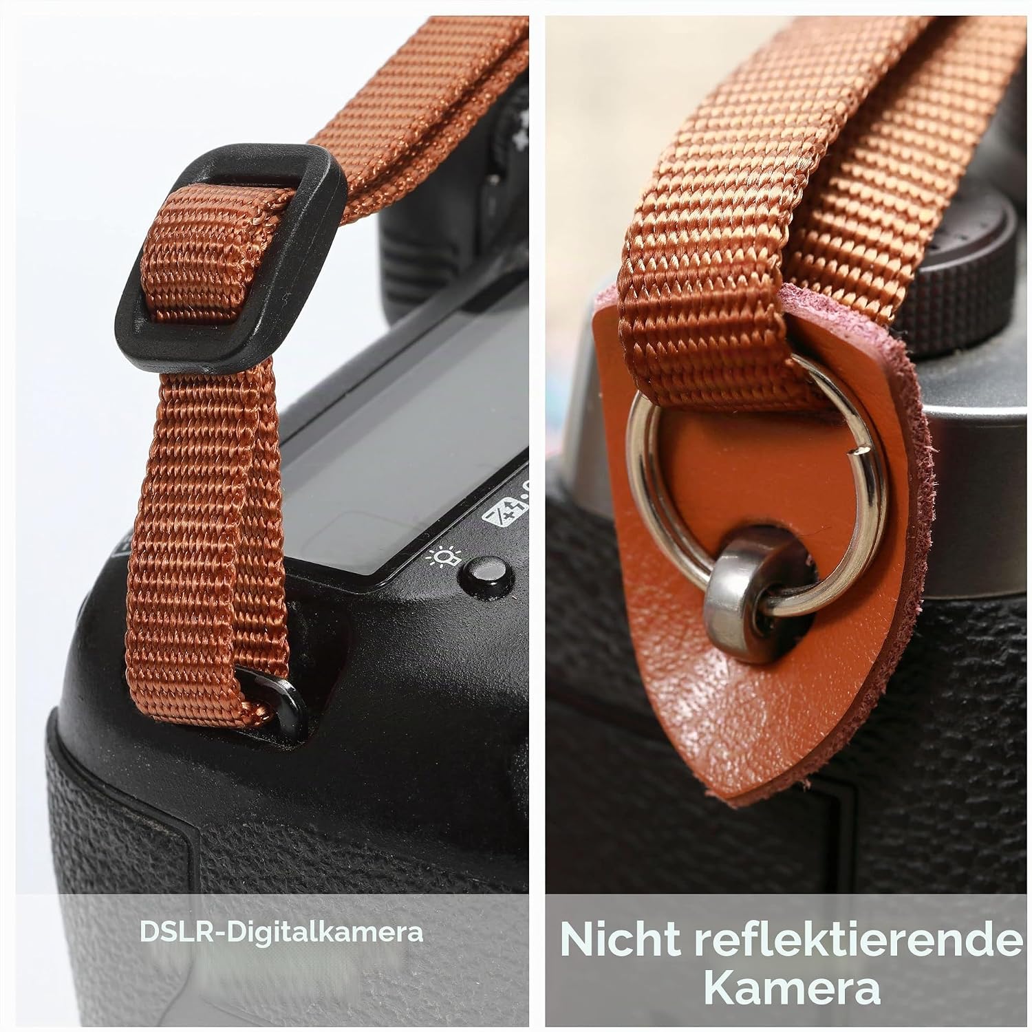 Thumbnail 2 de Tarnen Kameragurt – Doppellagiges Echtes Leder, 5 cm breit, verstellbar