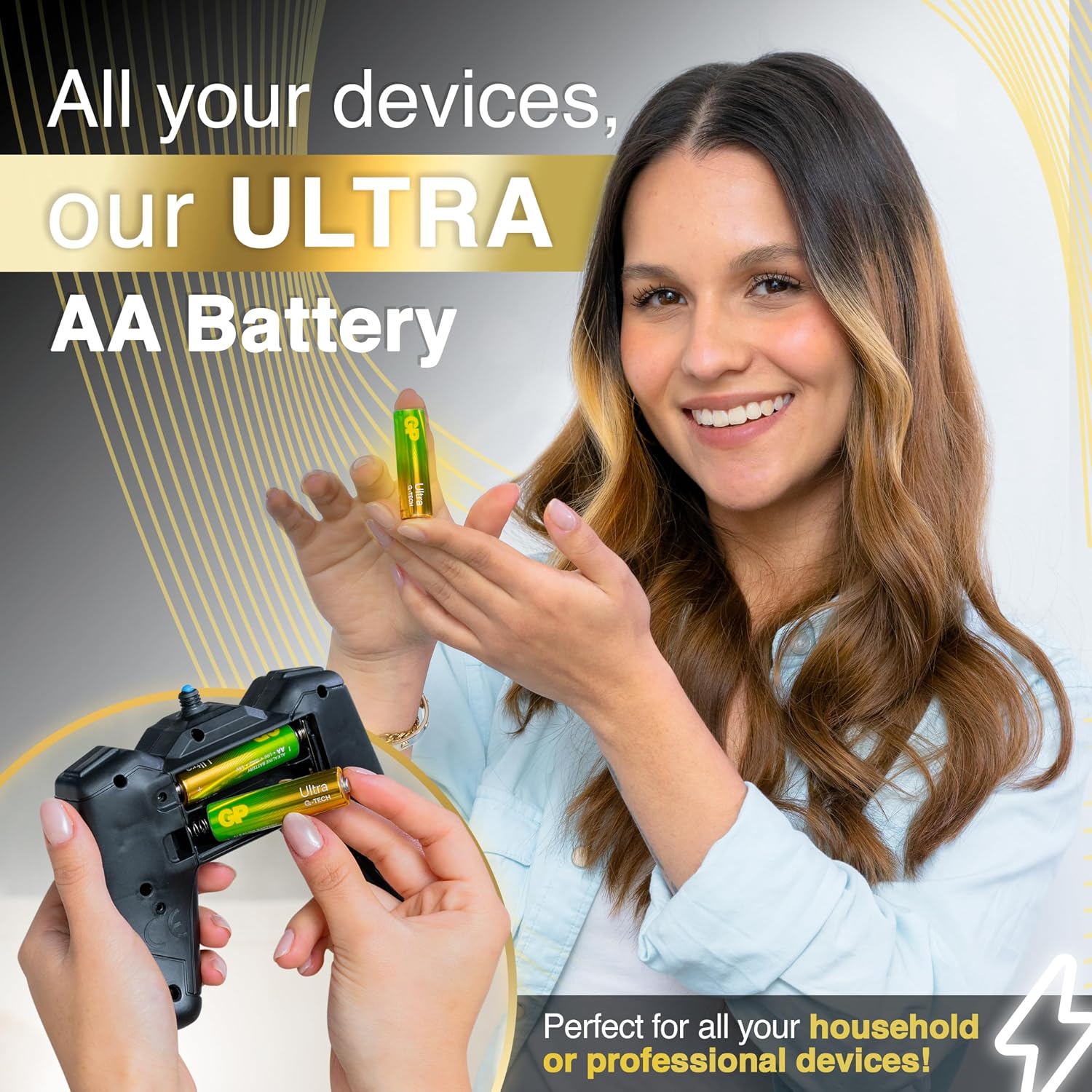 Detalle 2 de GP Ultra AA Batteries 40 Pack (1.5V Alkaline) – Reliable Power for Everyday Devices