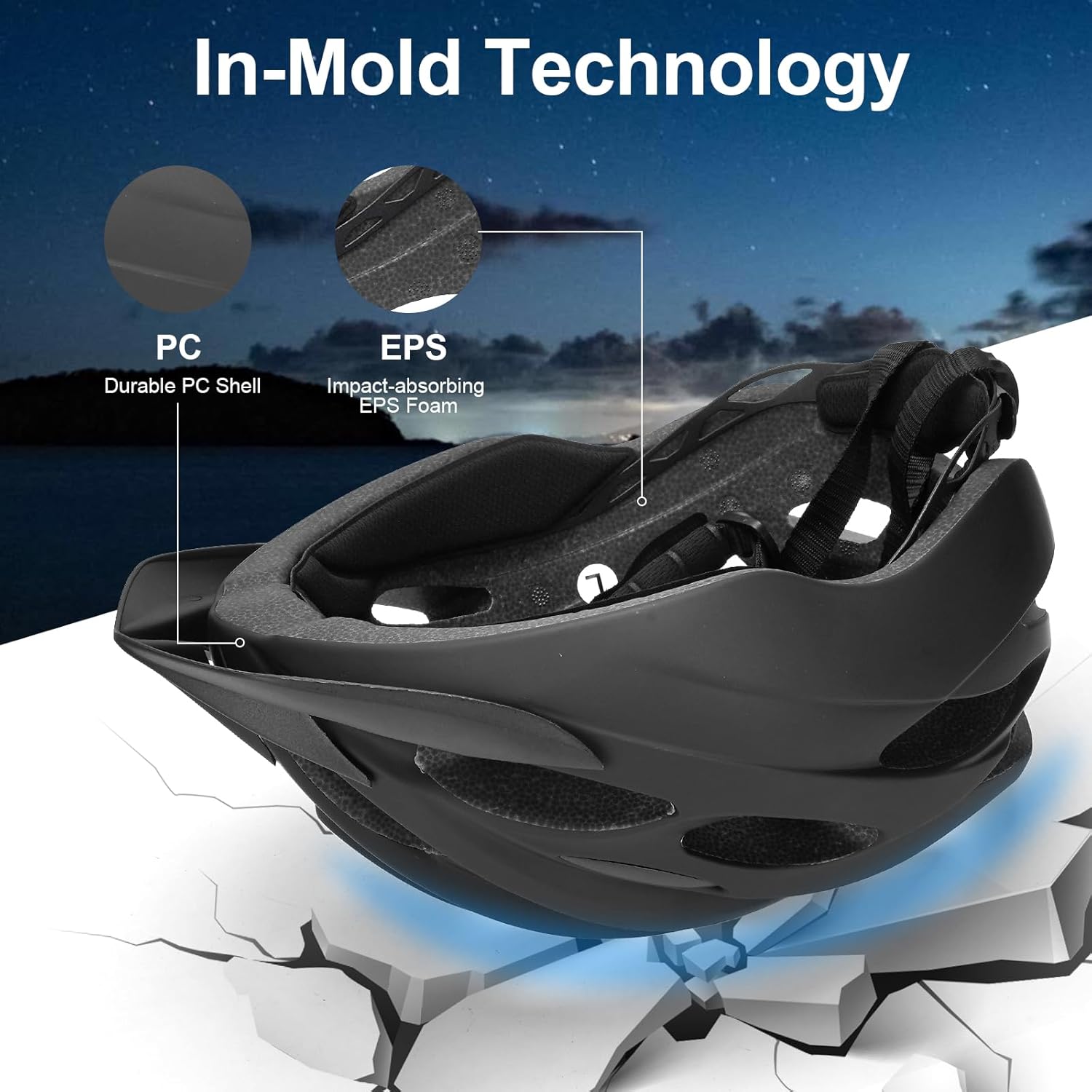 Thumbnail 2 de Bike Helmet 54-62cm with LED Light
