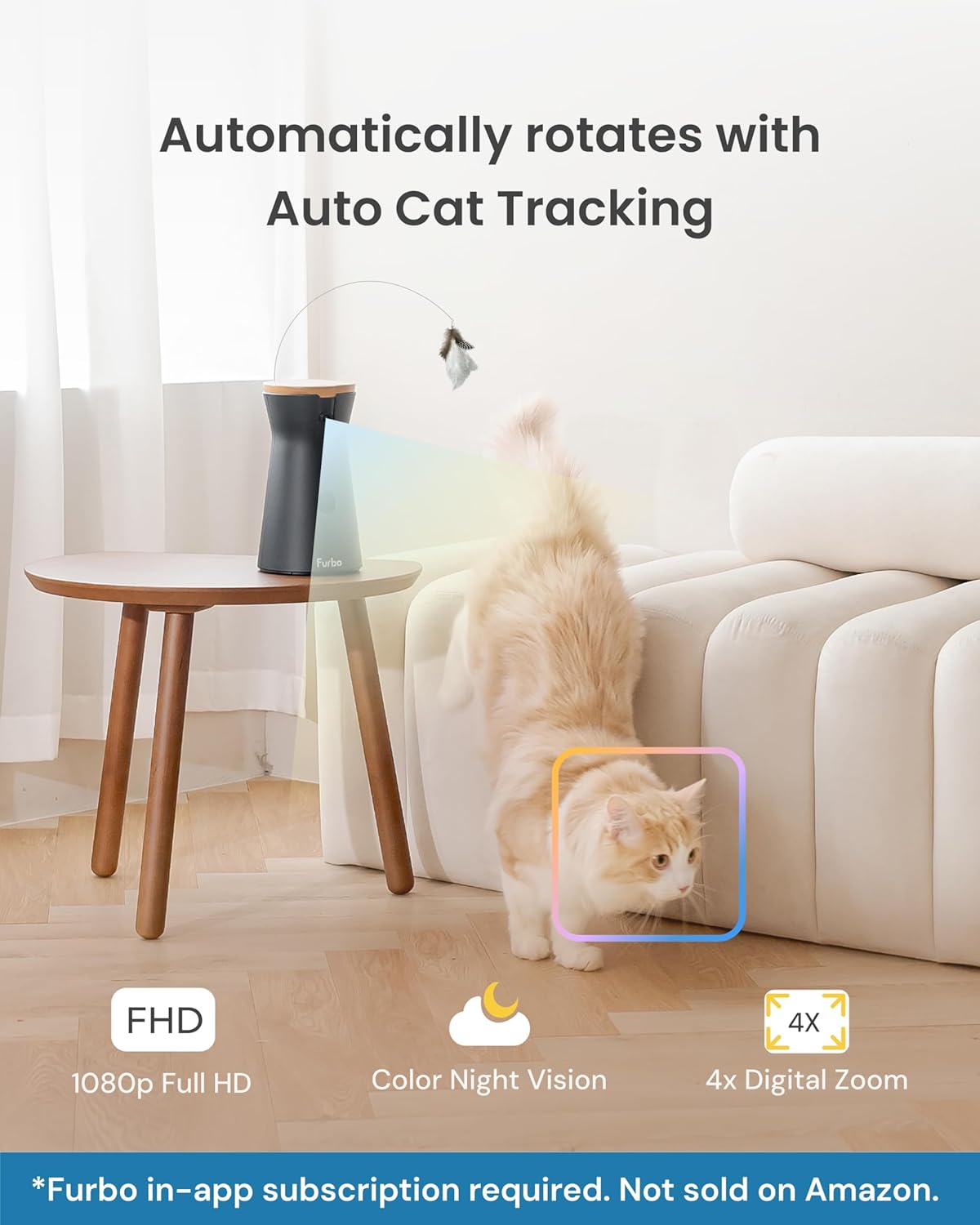Thumbnail 4 de Furbo 360° Cat Camera with subscription required (3-month commitment to unlock) – smart pet camera, 2-way audio & night vision