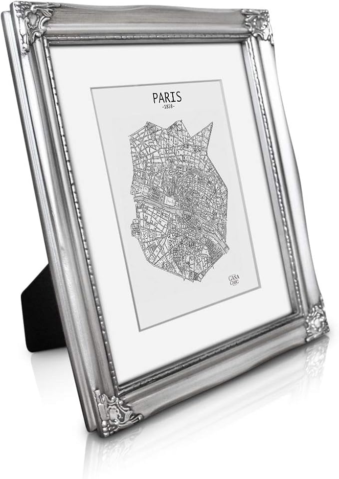 Marco de Fotos Antiguo 20x25 cm con paspartú 13x18 🖼