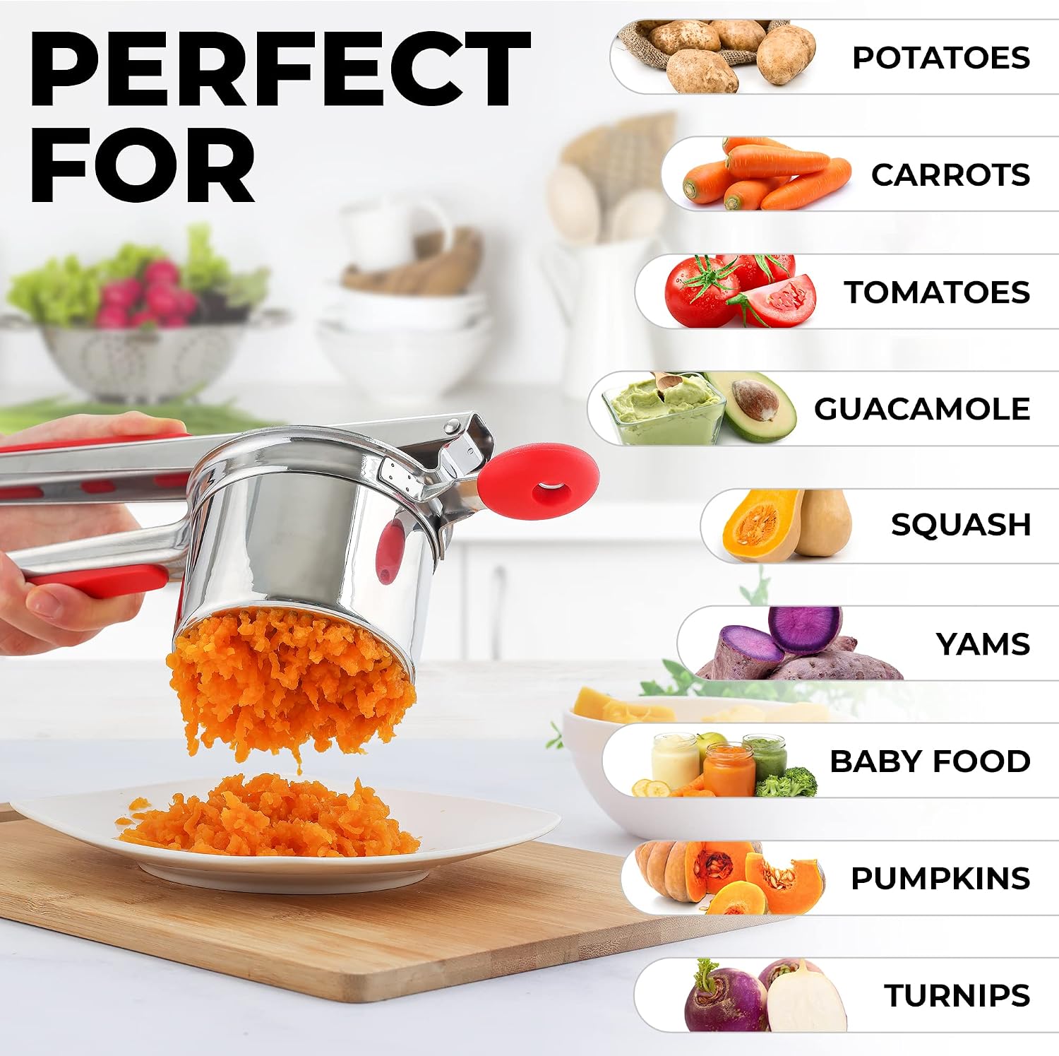 Detalle 2 de Zulay Kitchen 15oz Potato Ricer Mash Tool 🥔