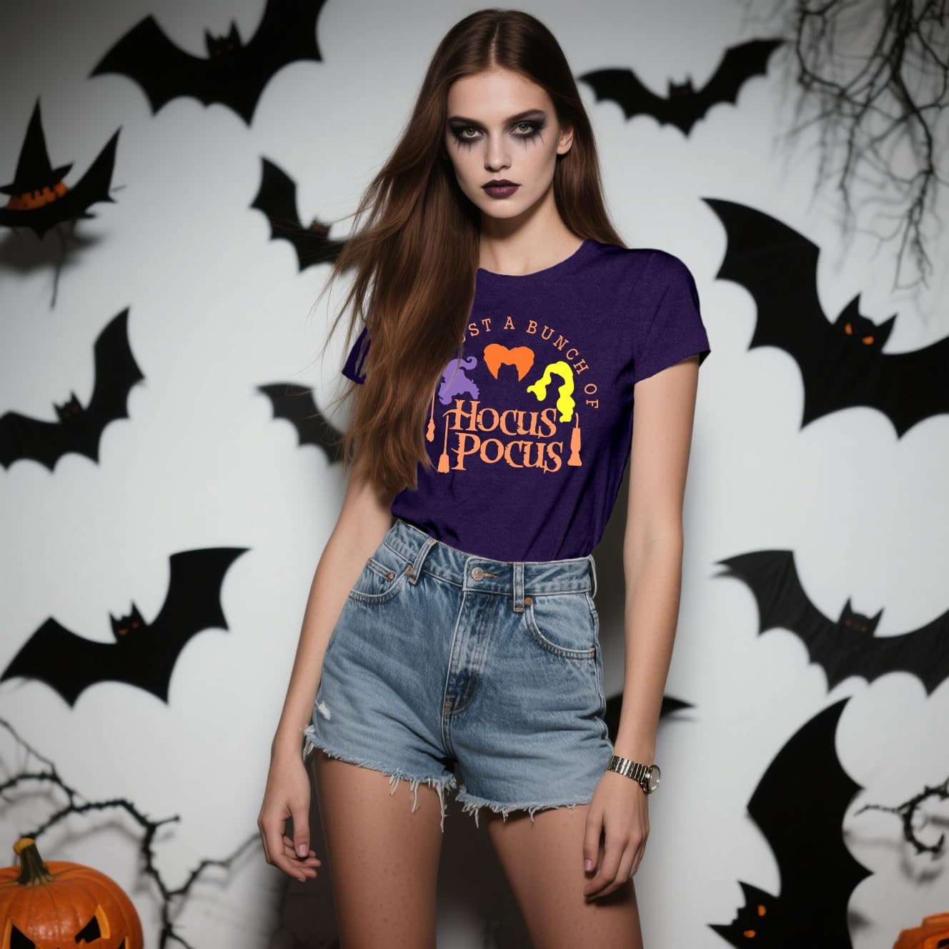 Thumbnail 3 de Qskall Halloween Sanderson Sisters T-Shirt for Women – Hocus Pocus Tee
