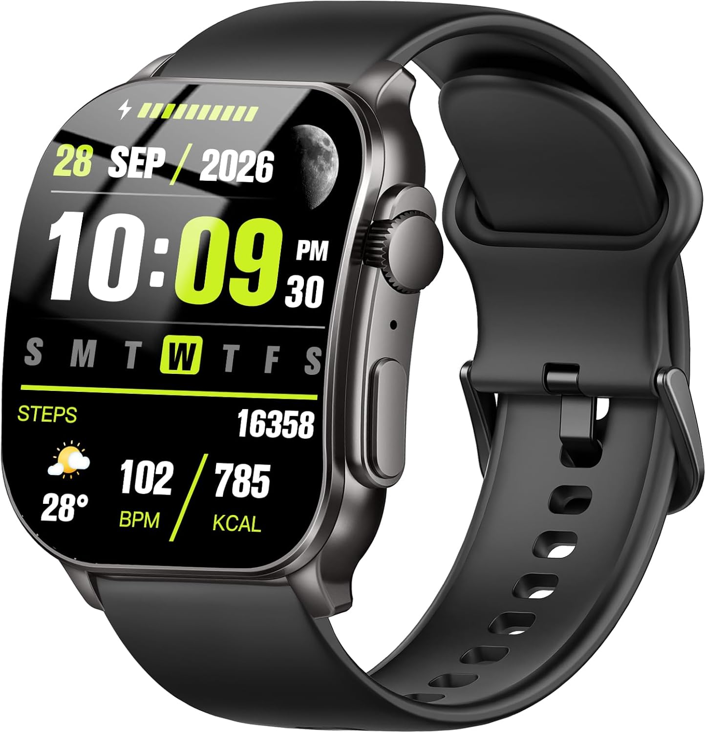 Detalle de Smart Watch for Men & Women: 2.01" AMOLED Curved Screen, 110+ Sports Modes, Bluetooth Calling