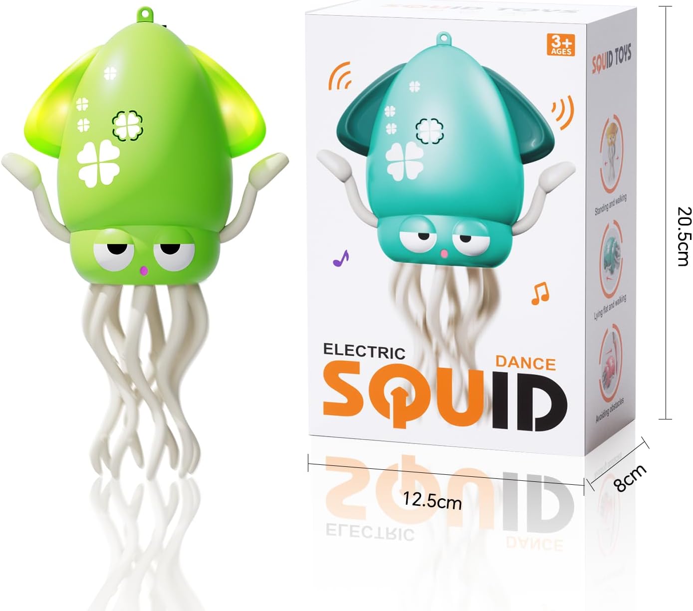 Thumbnail 6 de KJIXYUNG Dancing & Crawling Octopus Toy with LED Lights and Music – Automatic Swinging Interactive Toy (Green)
