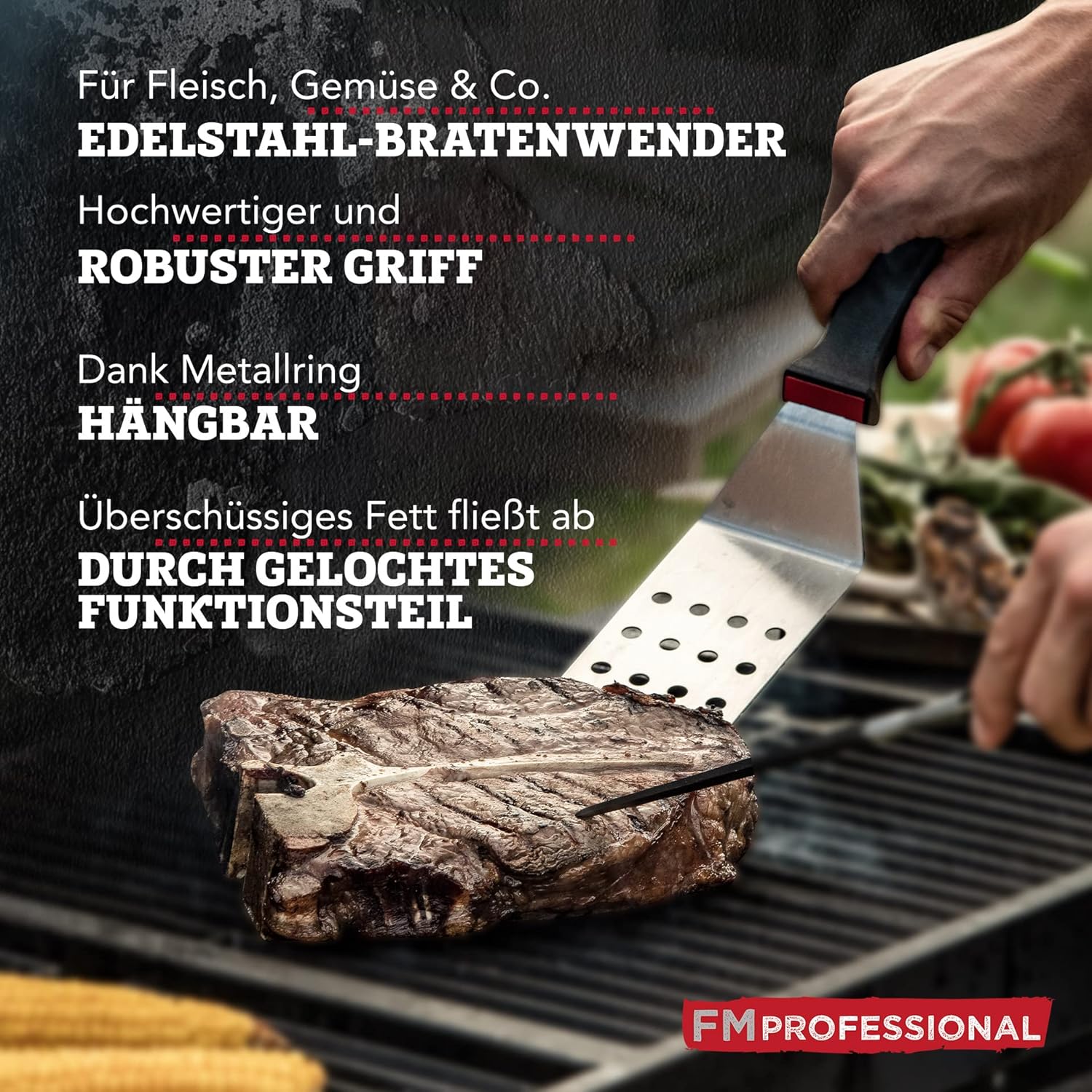 Thumbnail 1 de Bratenwender Presist gelocht Edelstahl