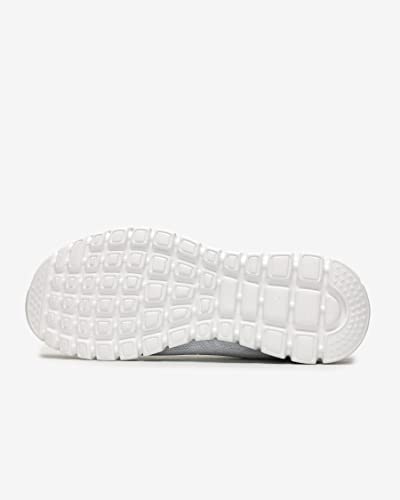 Detalle de Skechers Graceful Get Connected – Sneaker sportiva da allenamento in mesh bianco con rifiniture argento, 4 UK (37 EU)