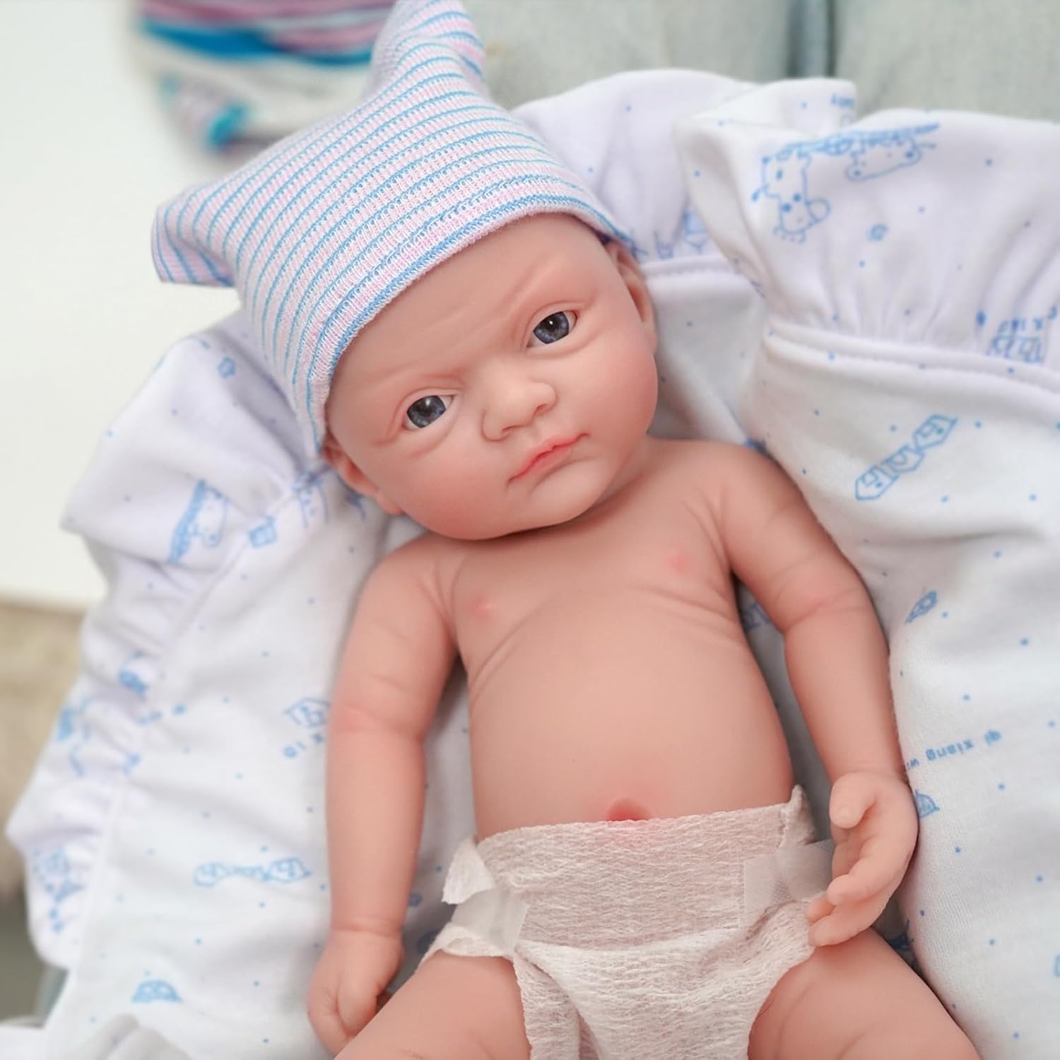 Detalle de MYREBABY 12" Micro Preemie Full Body Silicone Baby Doll Boy John Lifelike Reborn Doll