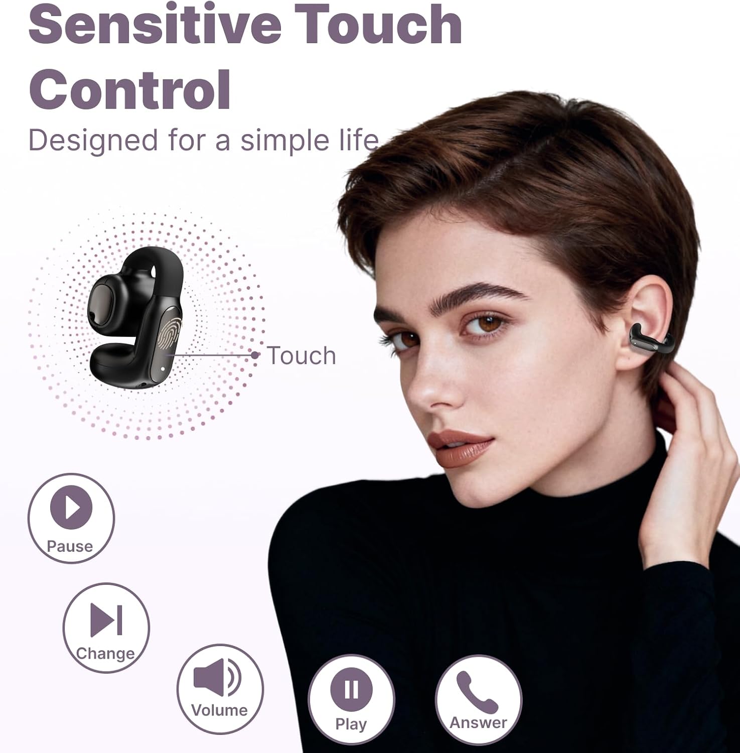 Detalle de Hmusic TWS Open Ear 5.4g Headphones