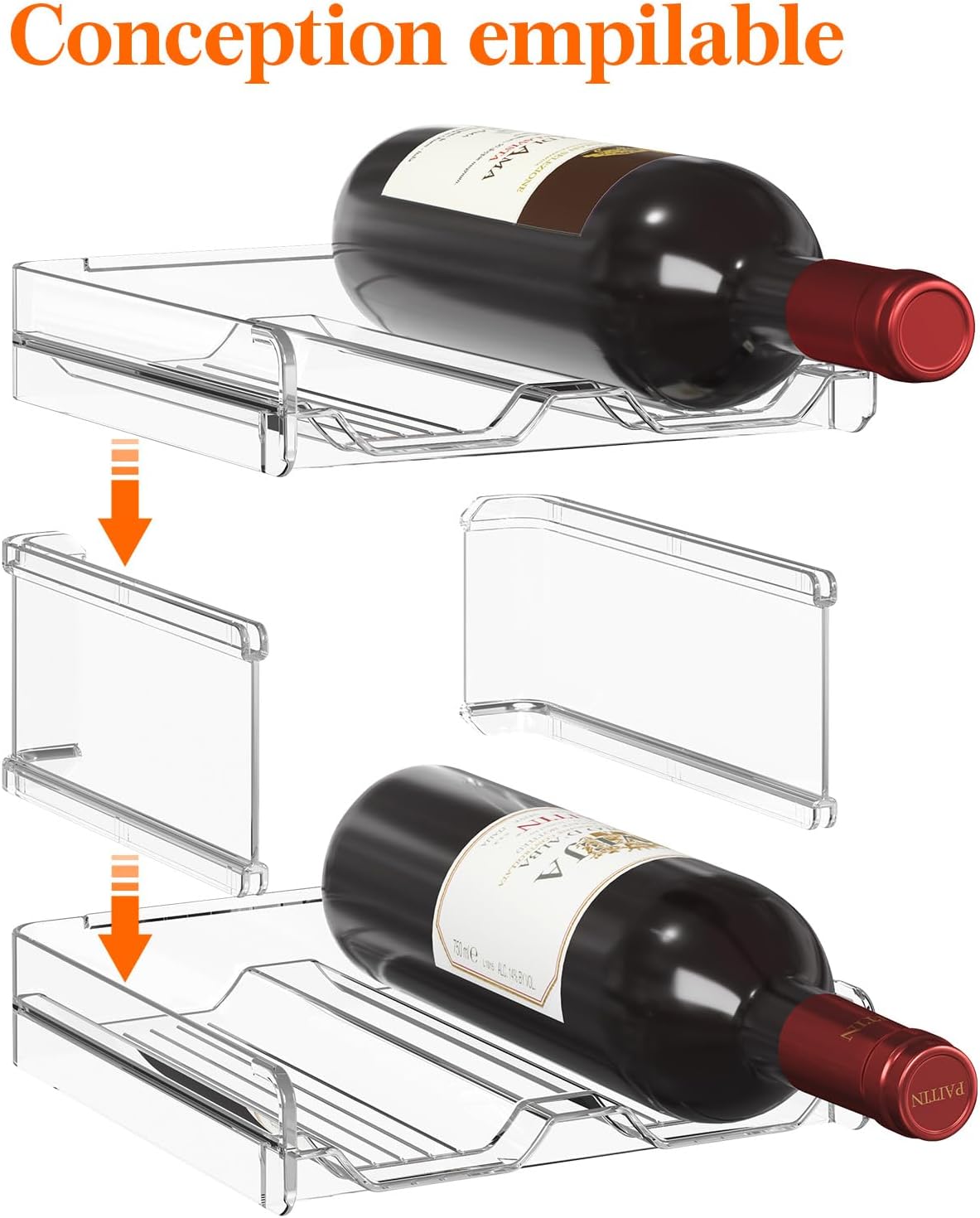 Thumbnail 1 de Lifewit Casier à Vin Empilable Transparent